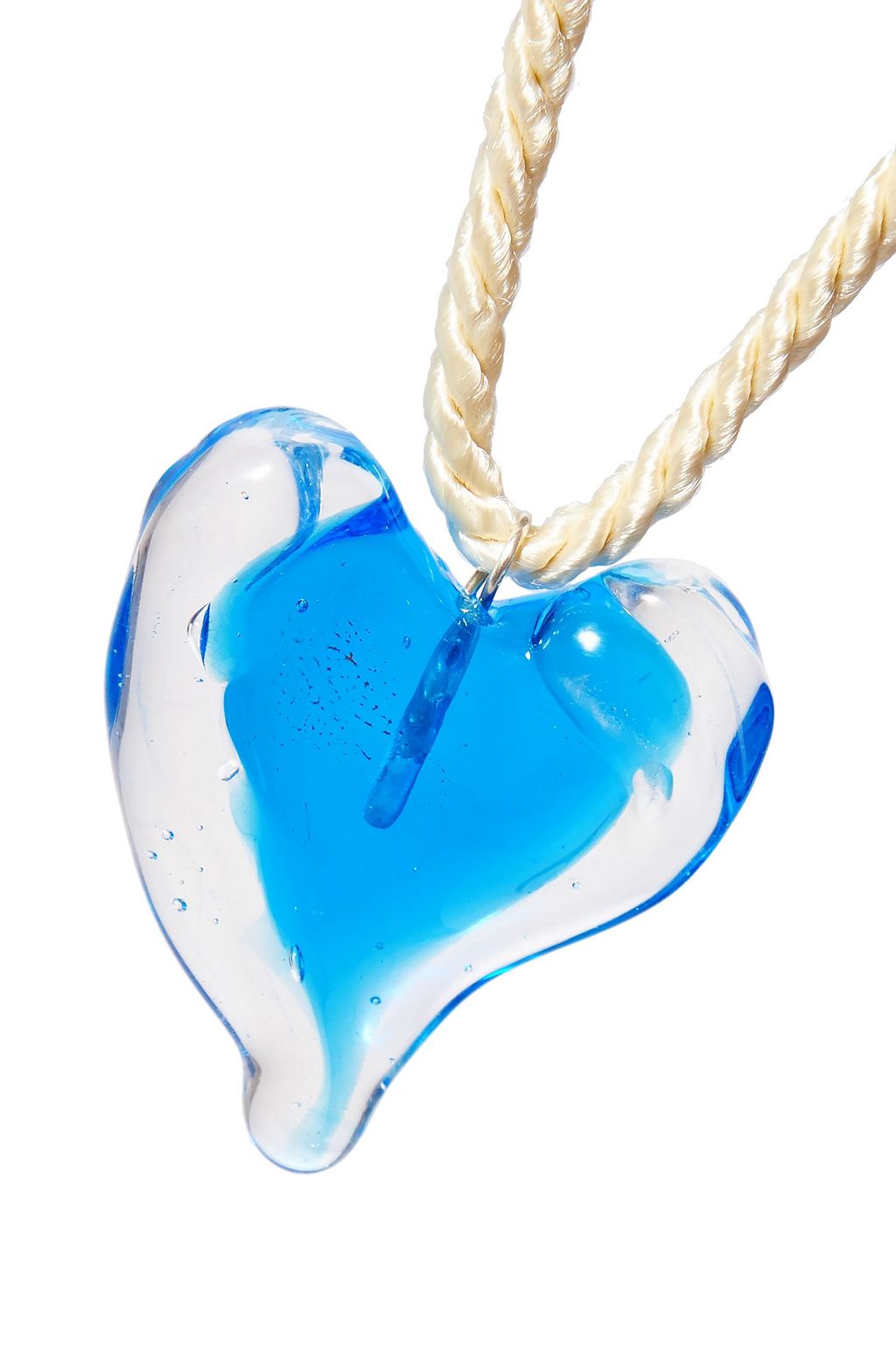 MARYAM NASSIR ZADEH Heart glass and cord necklace