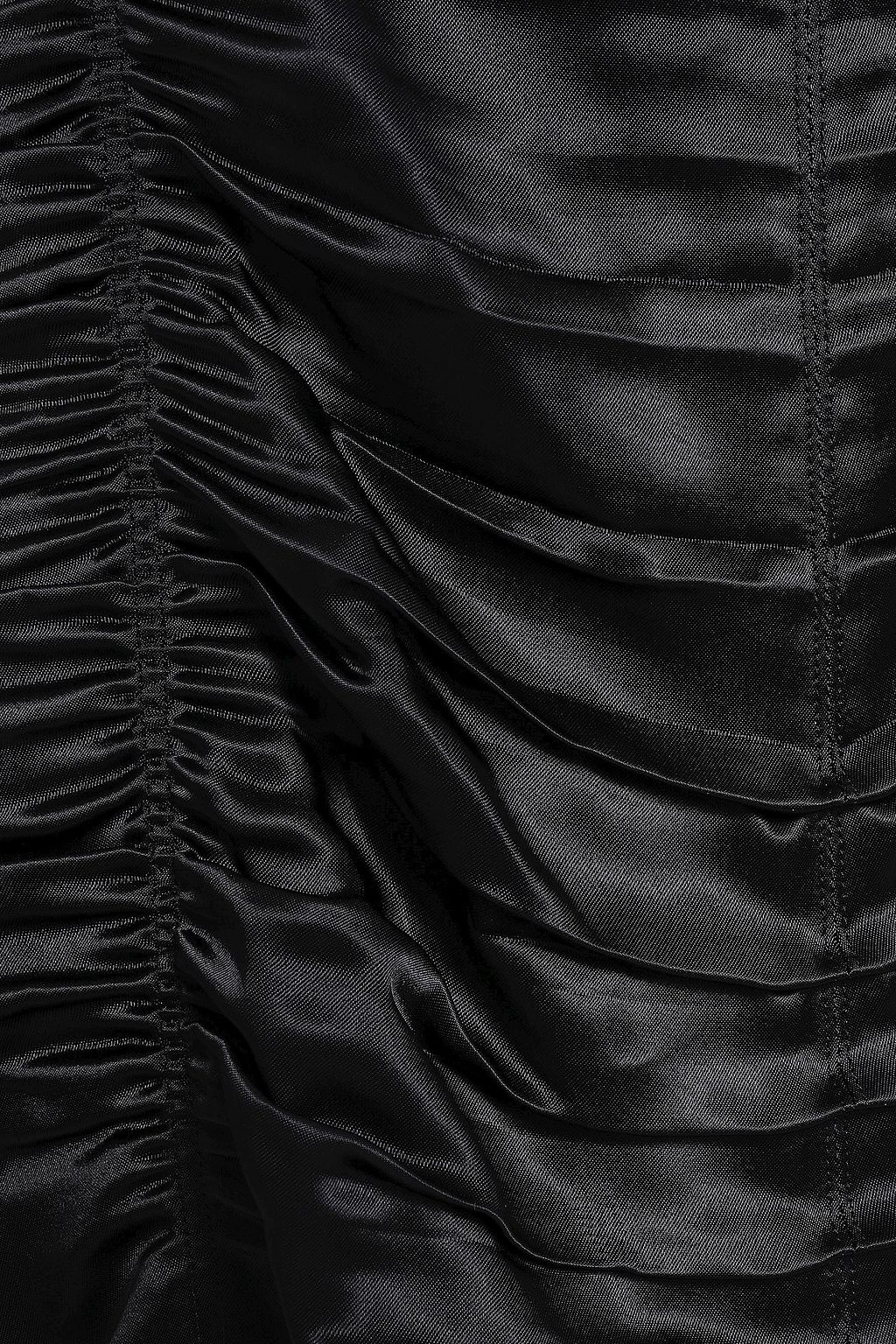 HELMUT LANG Ruched satin midi slip dress
