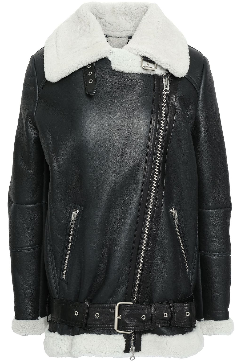 muubaa shearling biker jacket