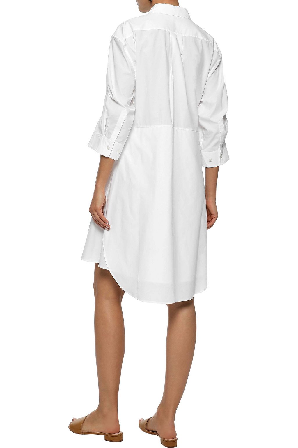 IRIS & INK Violet cotton-poplin shirt dress