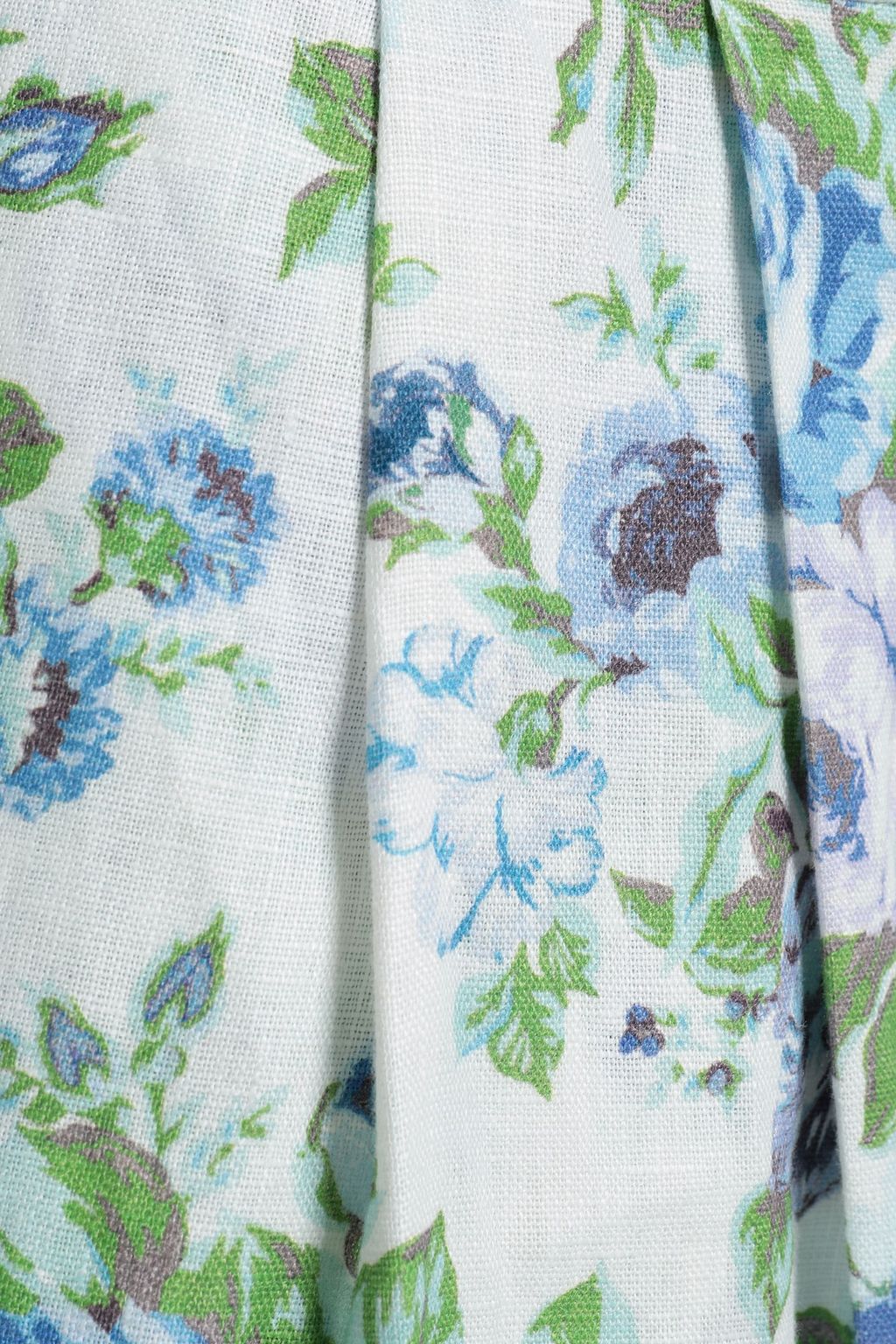 ZIMMERMANN Floral-print linen wide-leg pants