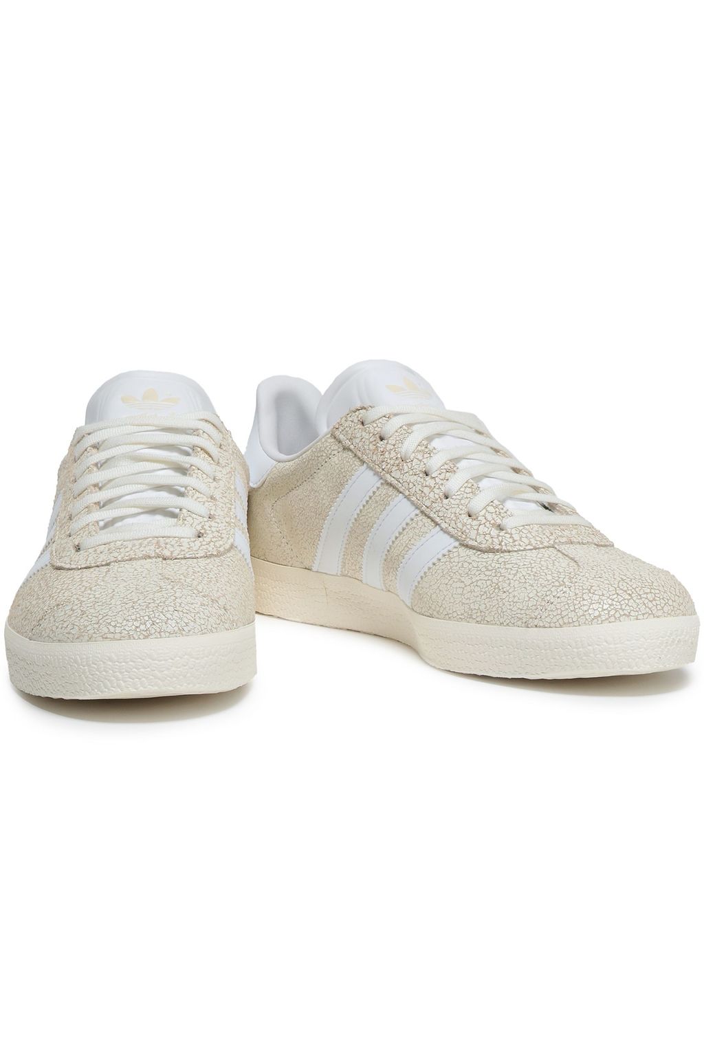 Ivory Gazelle cracked leather sneakers | Sale up to 70% off Ivory Gazelle cracked leather sneakers | Sale up to 70% off