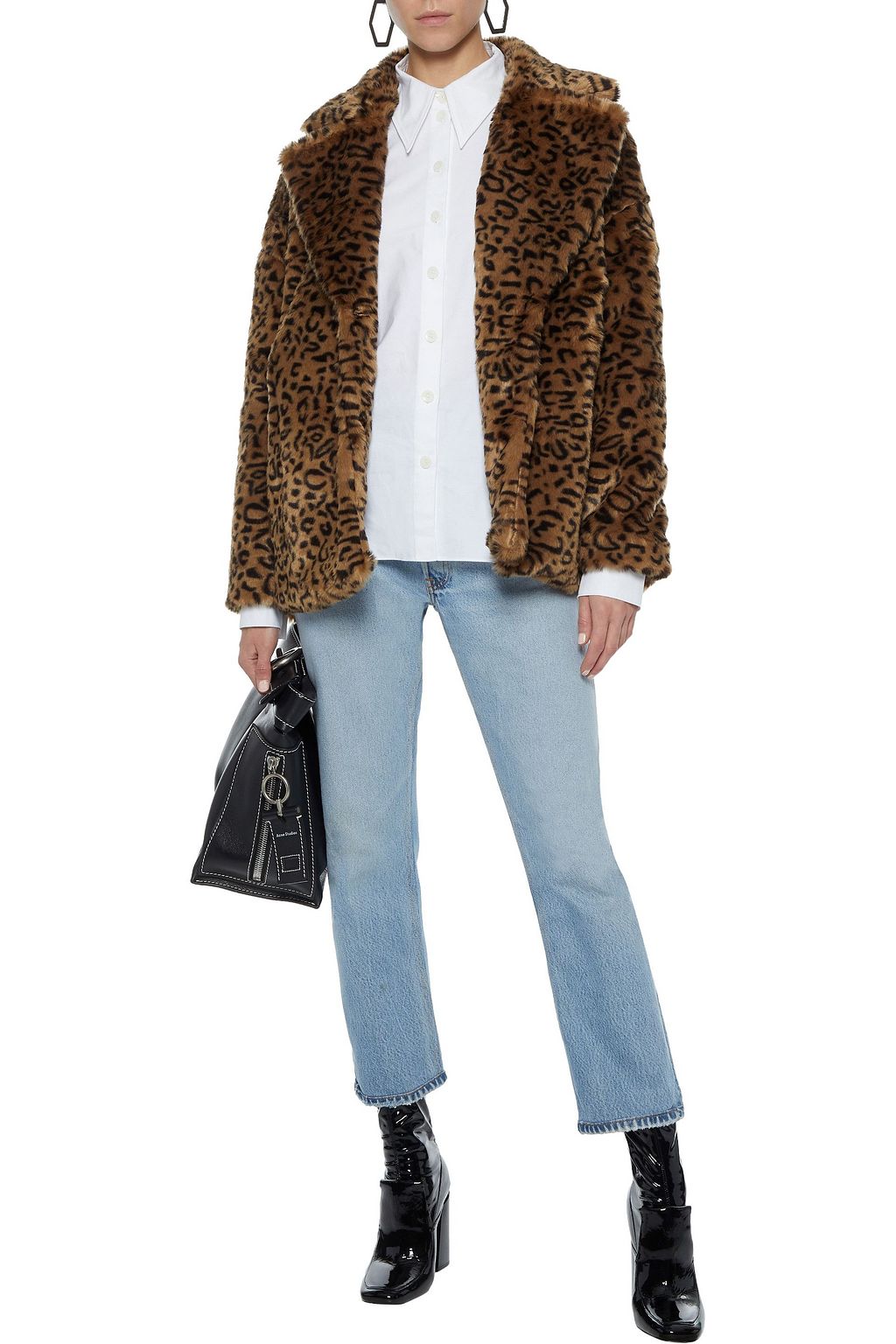 W118 BY WALTER BAKER Rosa leopard-print faux fur jacket