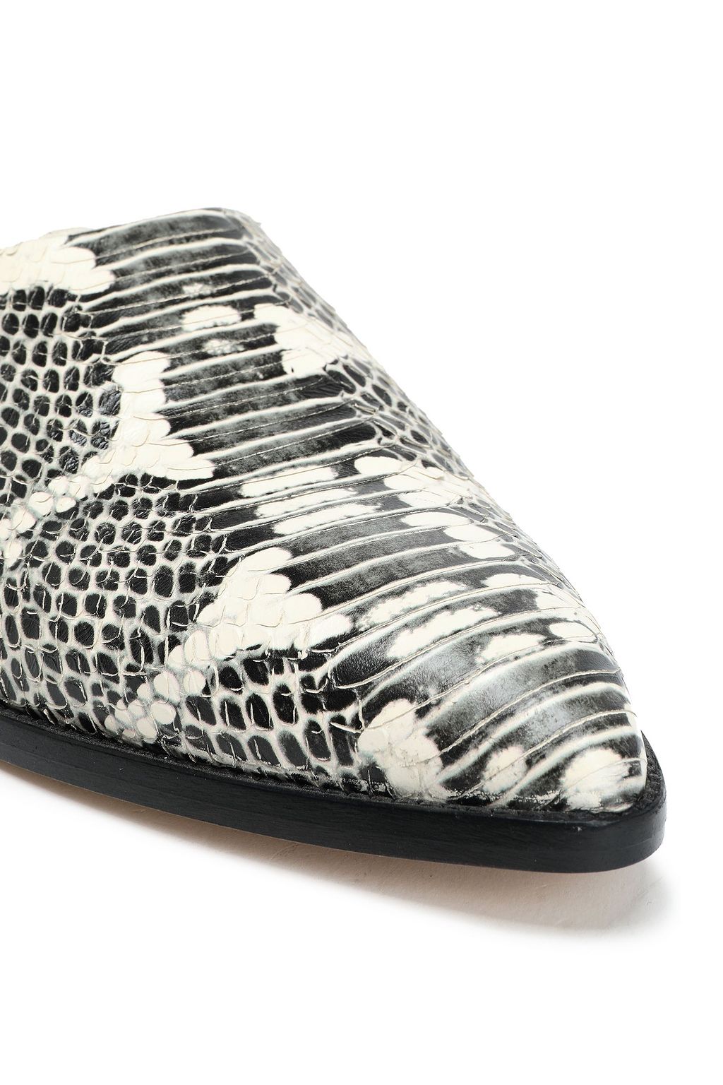 ATP ATELIER Snake-effect leather slippers