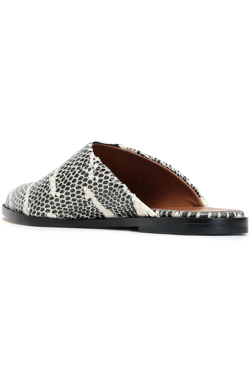 ATP ATELIER Snake-effect leather slippers
