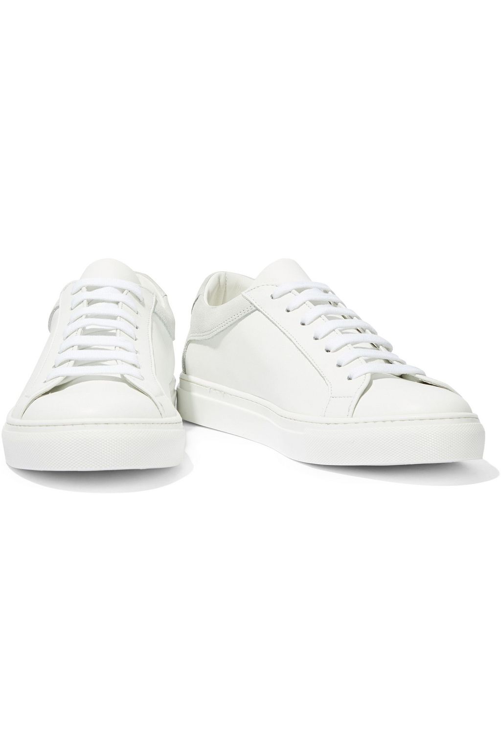 IRIS & INK Isabelle suede-trimmed leather sneakers