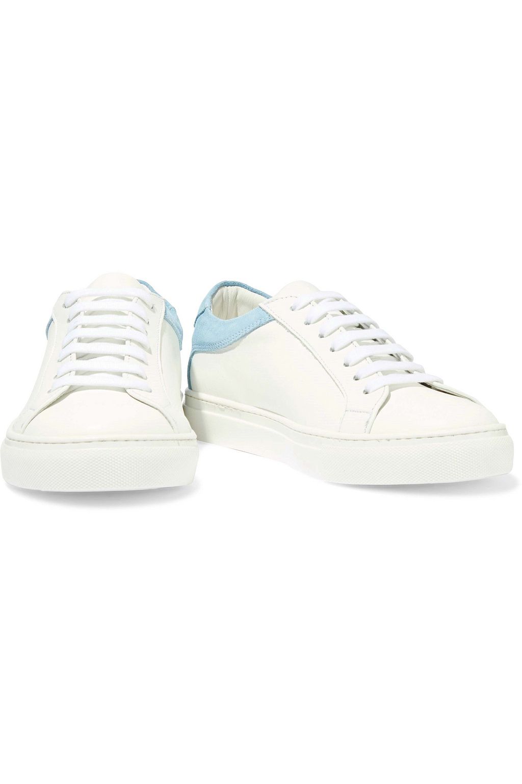IRIS & INK Isabelle suede-trimmed leather sneakers