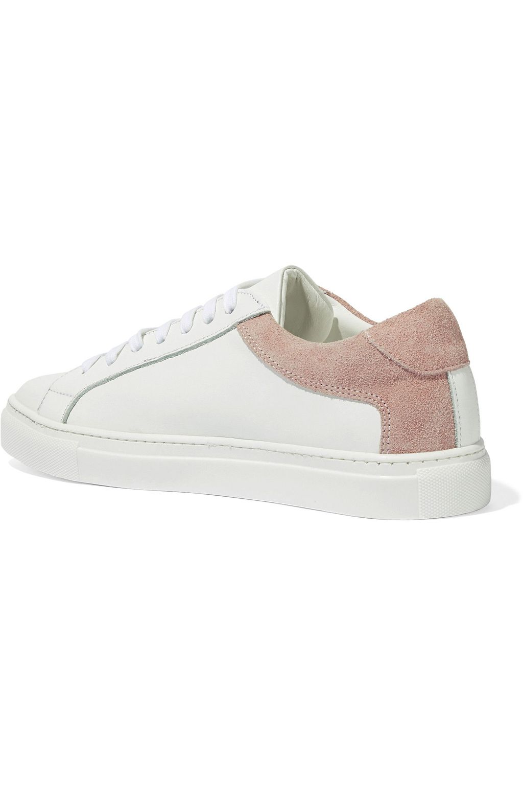 IRIS & INK Isabelle suede-trimmed leather sneakers