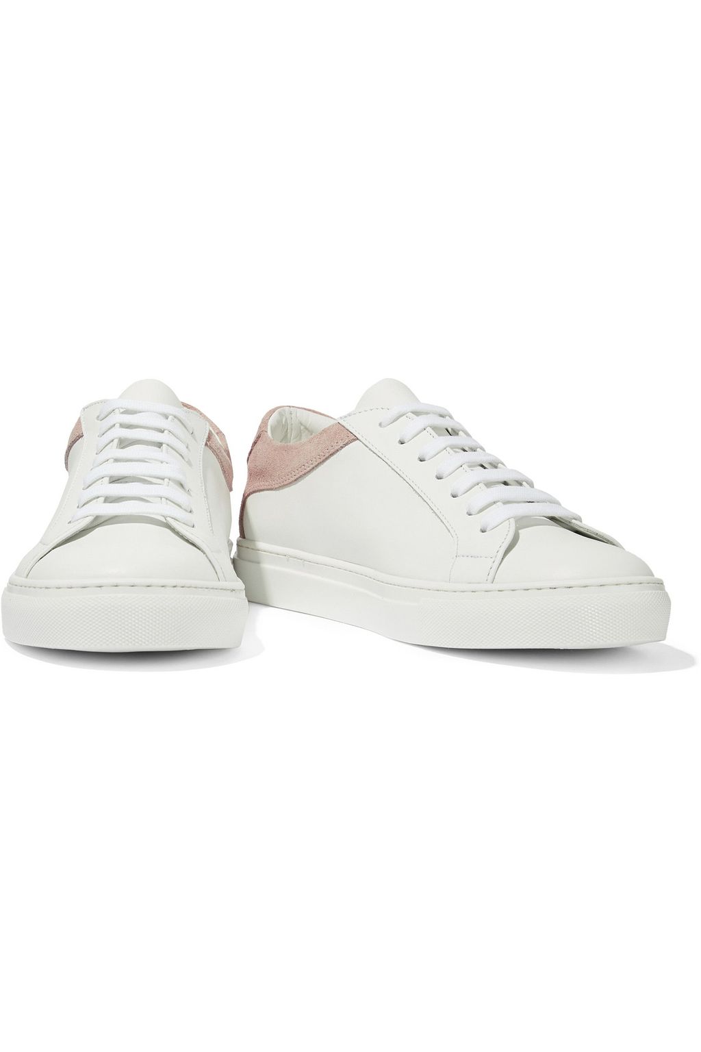 IRIS & INK Isabelle suede-trimmed leather sneakers