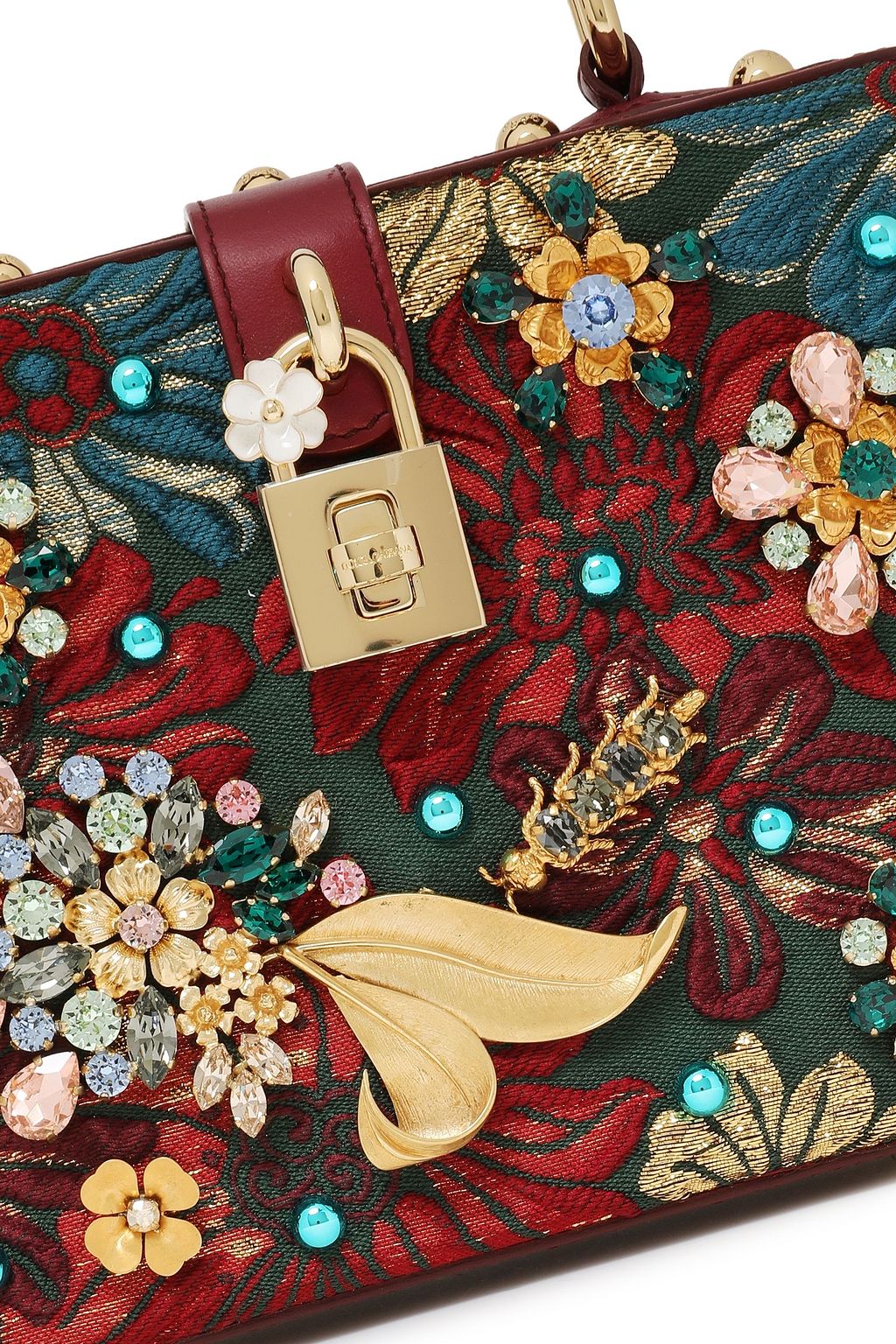 DOLCE&GABBANA Fantasia embellished brocade shoulder bag
