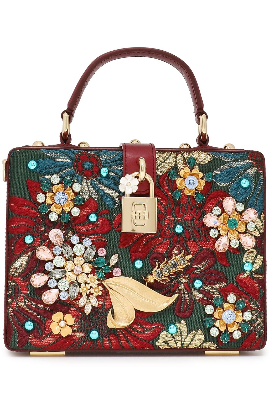 DOLCE&GABBANA Fantasia embellished brocade shoulder bag