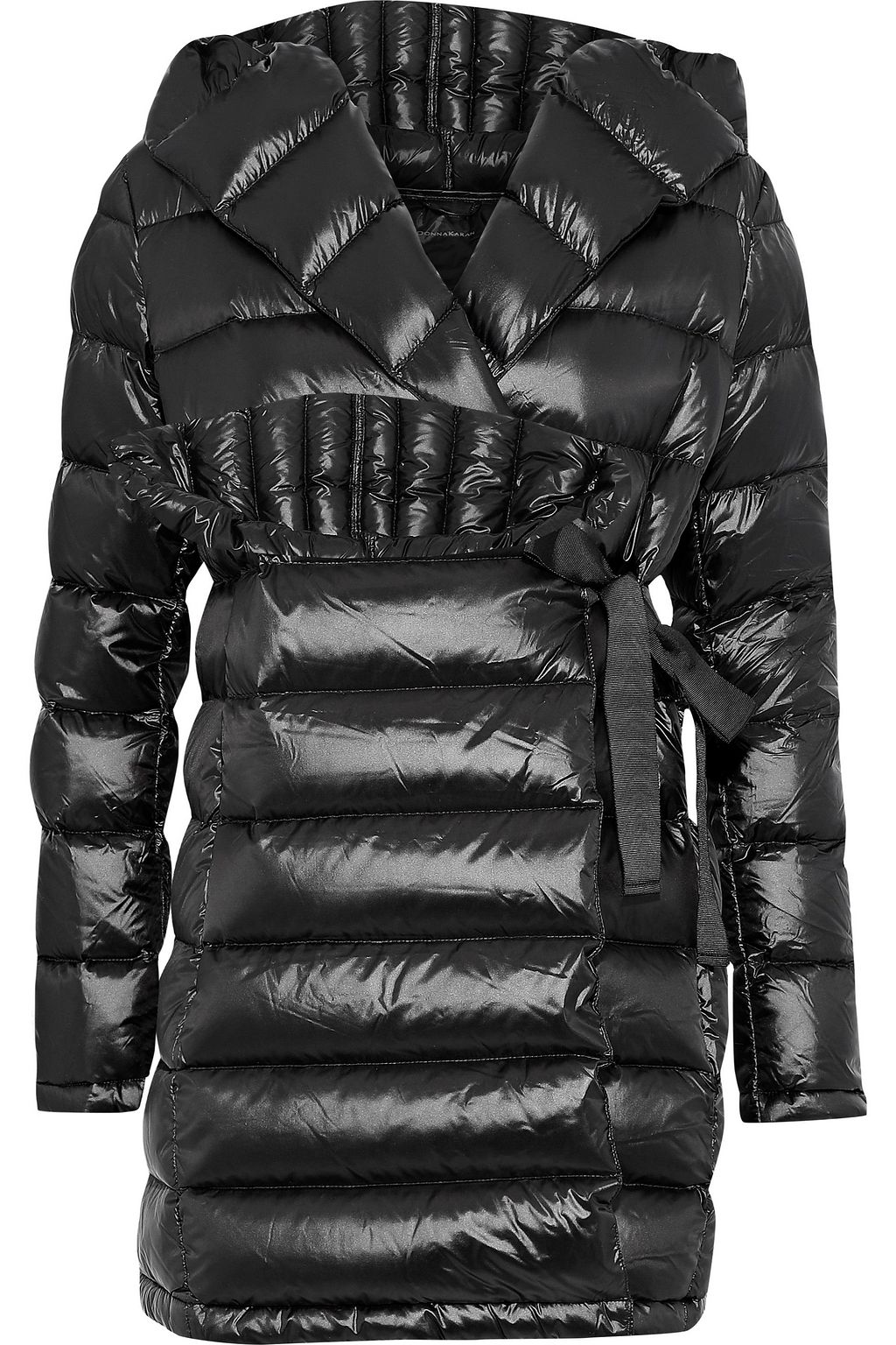 quilted wrap coat