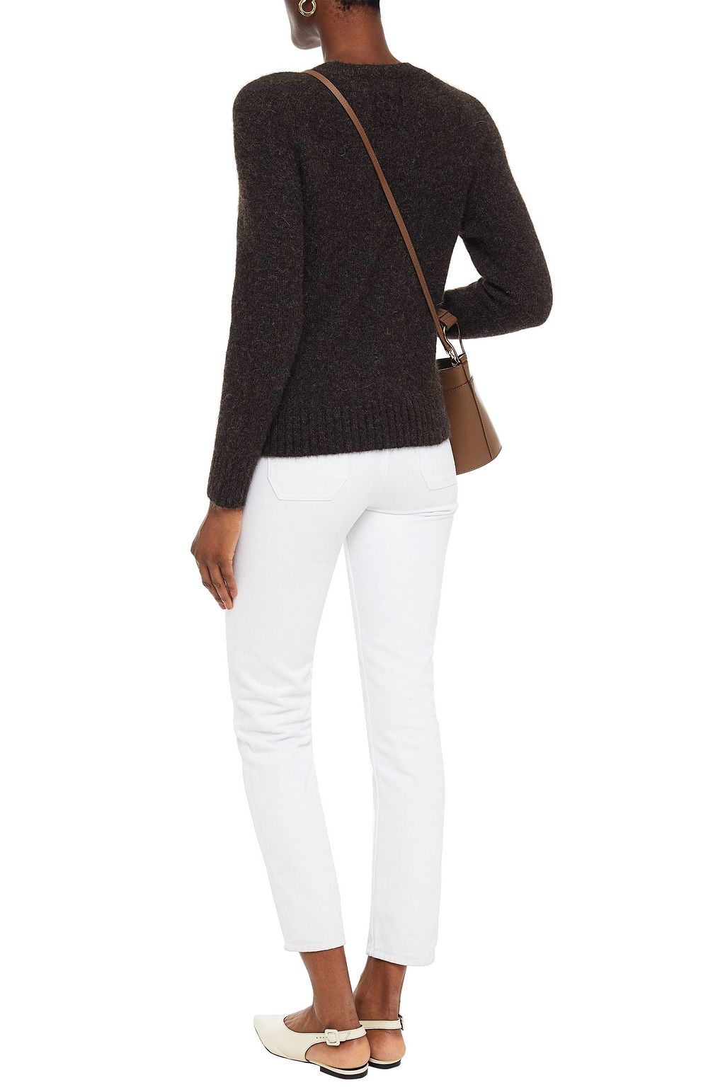 NILI LOTAN Brushed alpaca-blend sweater