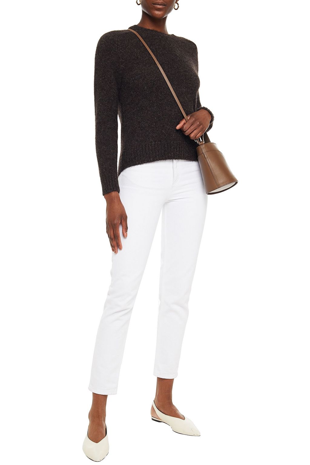 NILI LOTAN Brushed alpaca-blend sweater
