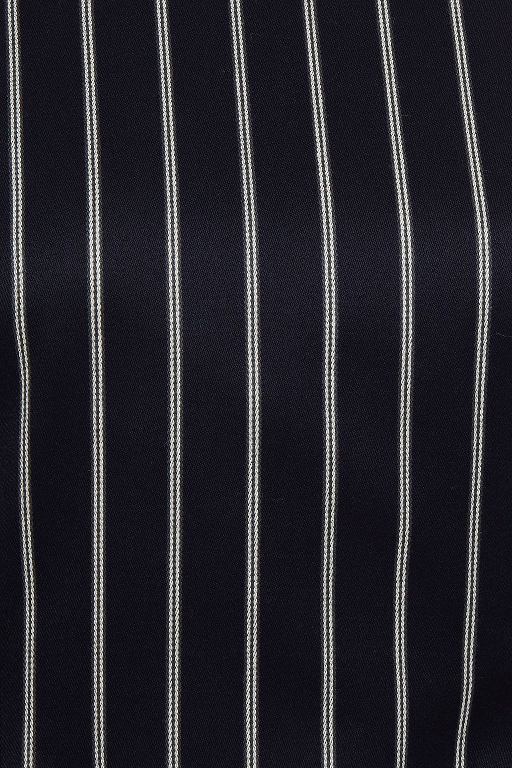 SOLACE LONDON Ruba tiered striped wool and cotton-blend twill blouse