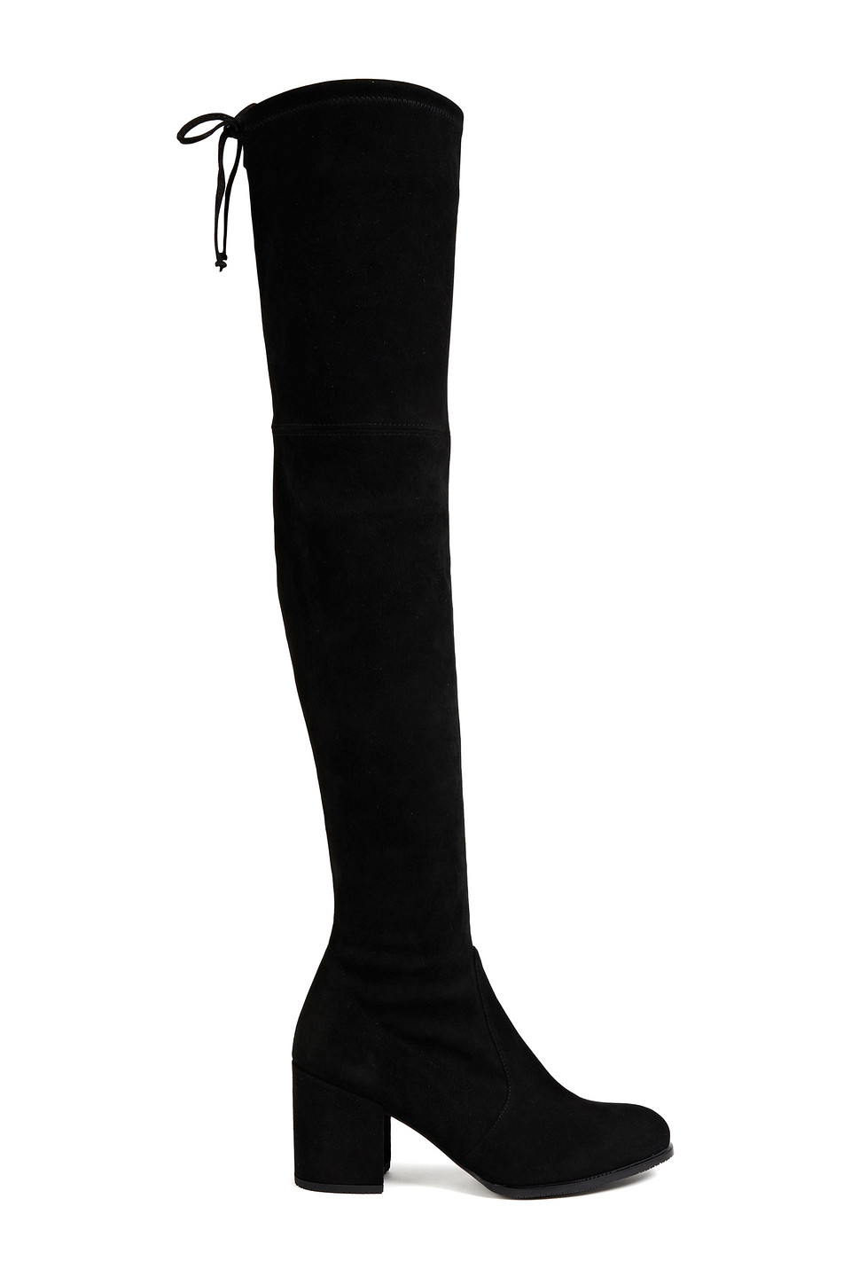 Stretch-suede over-the-knee boots