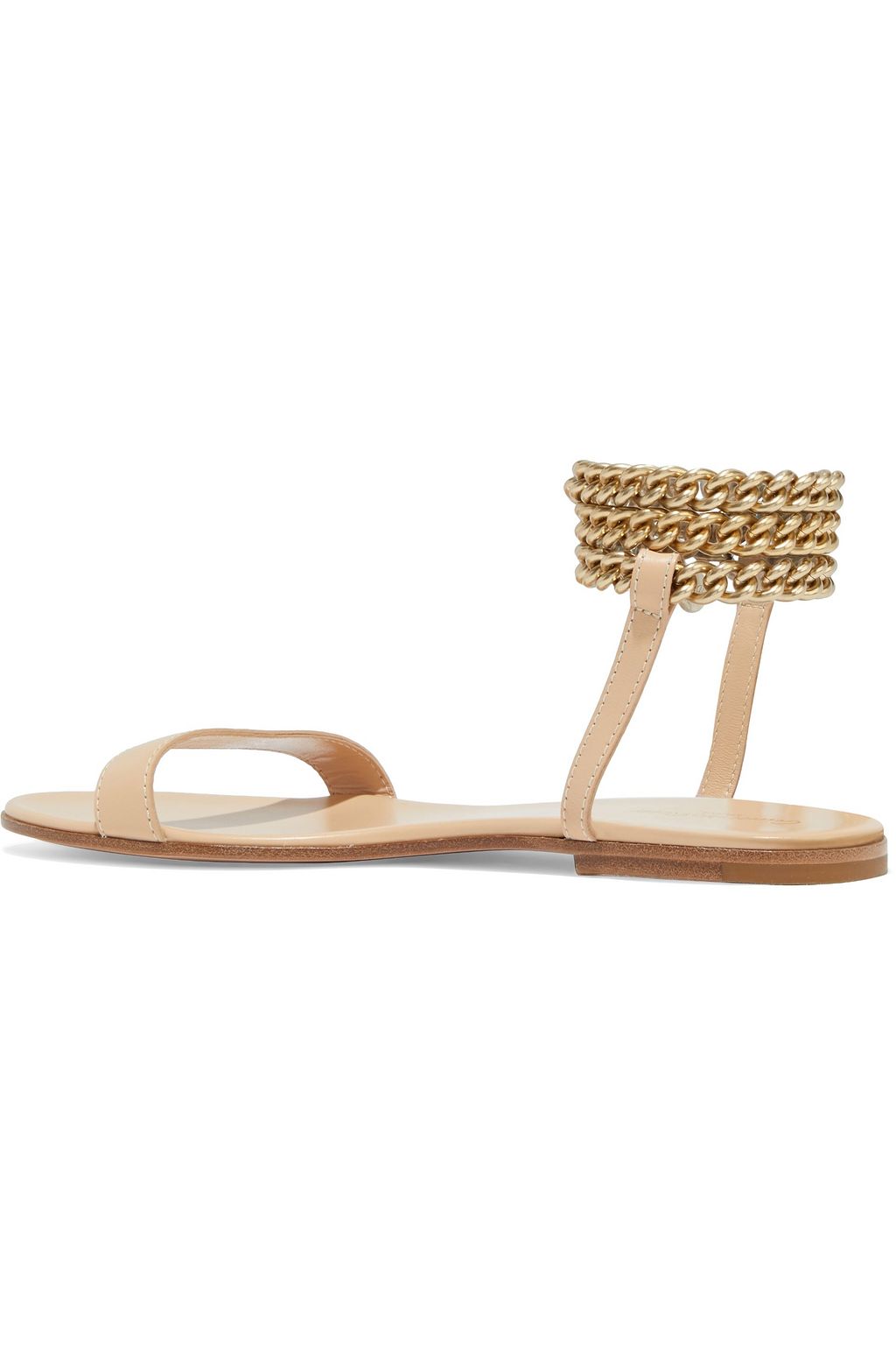 GIANVITO ROSSI Myko chain-trimmed leather sandals