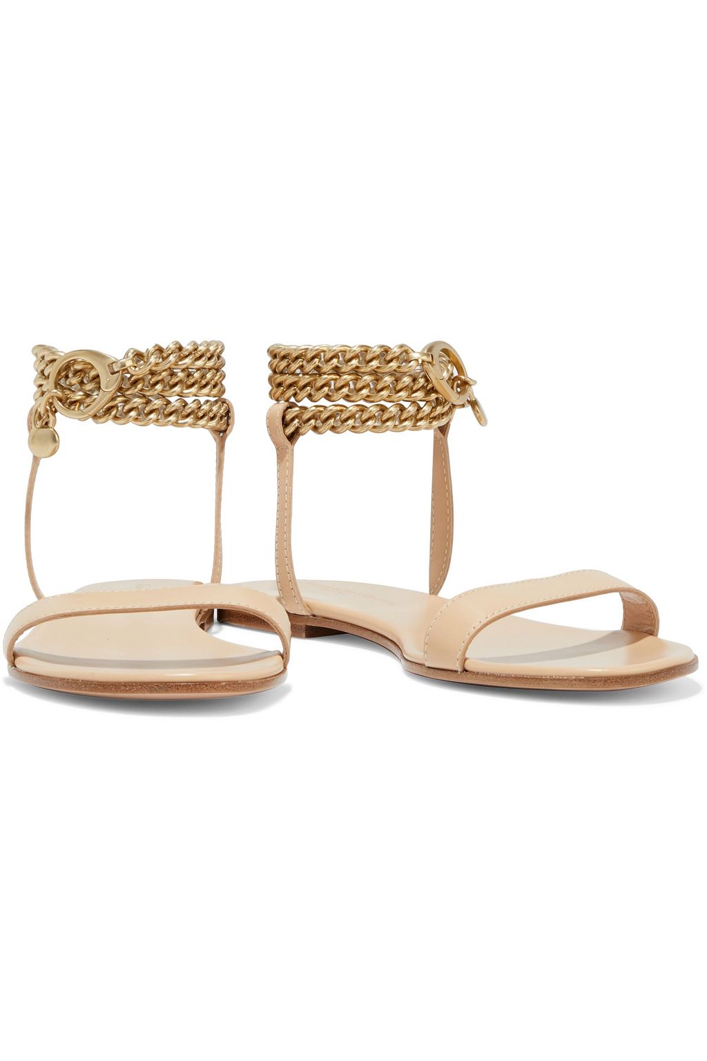 GIANVITO ROSSI Myko chain-trimmed leather sandals
