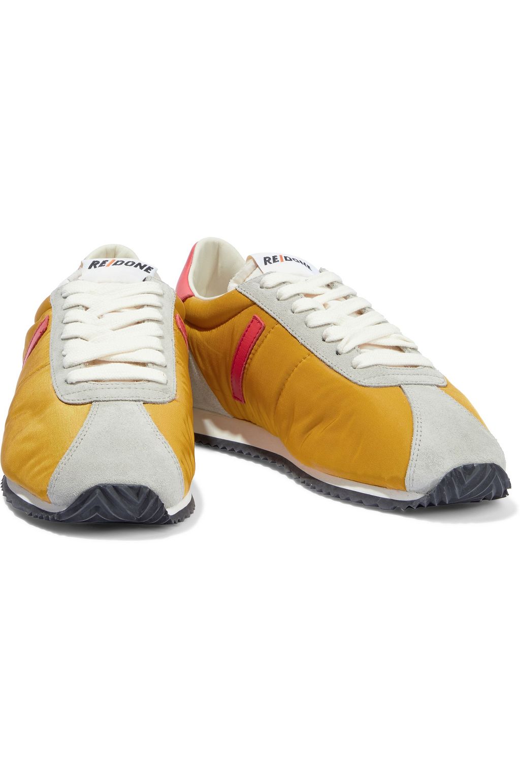 RE/DONE 70s Runner suede-trimmed shell sneakers