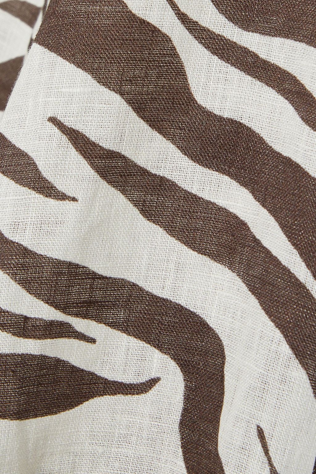 ZIMMERMANN Fiesta zebra-print linen maxi dress