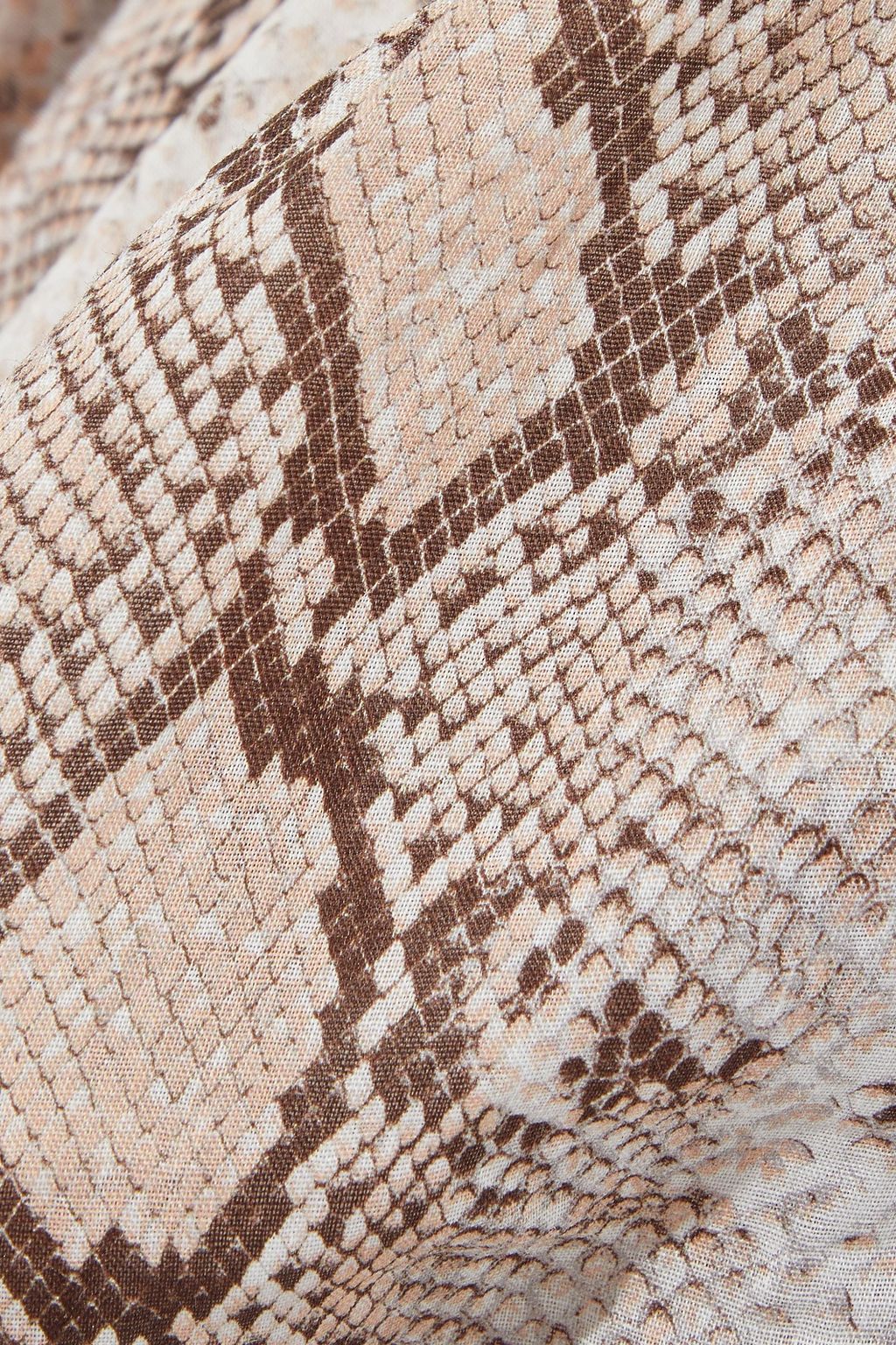 ZIMMERMANN Bellitude belted snake-print ramie-gauze midi shirt dress