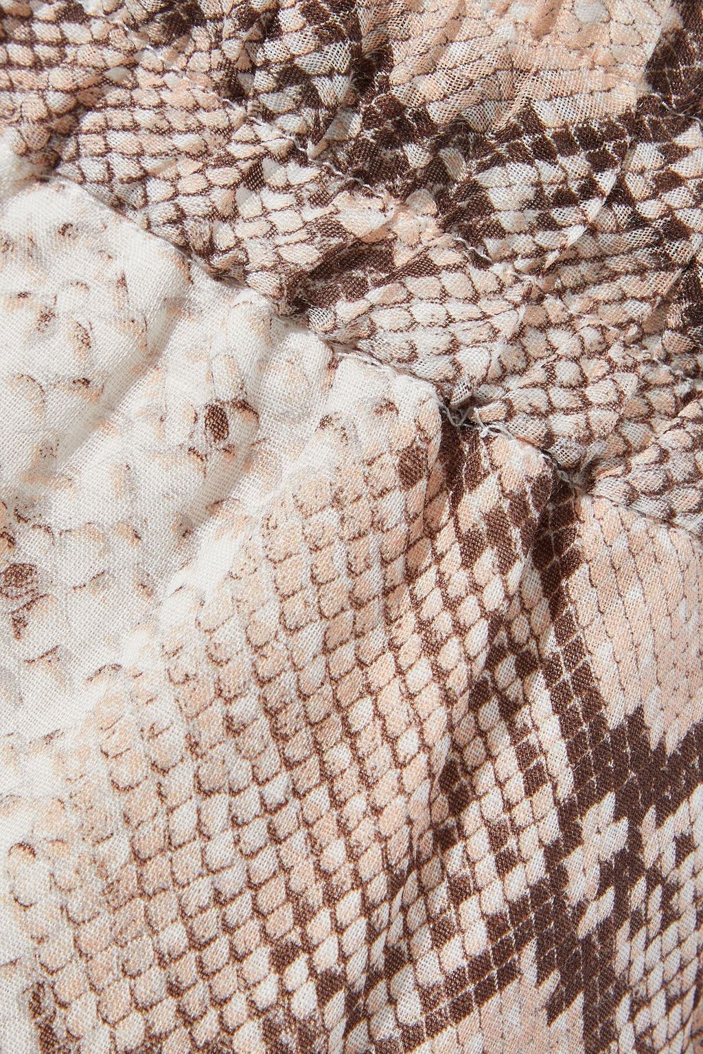 ZIMMERMANN Bellitude snake-print ramie-gauze wide-leg pants