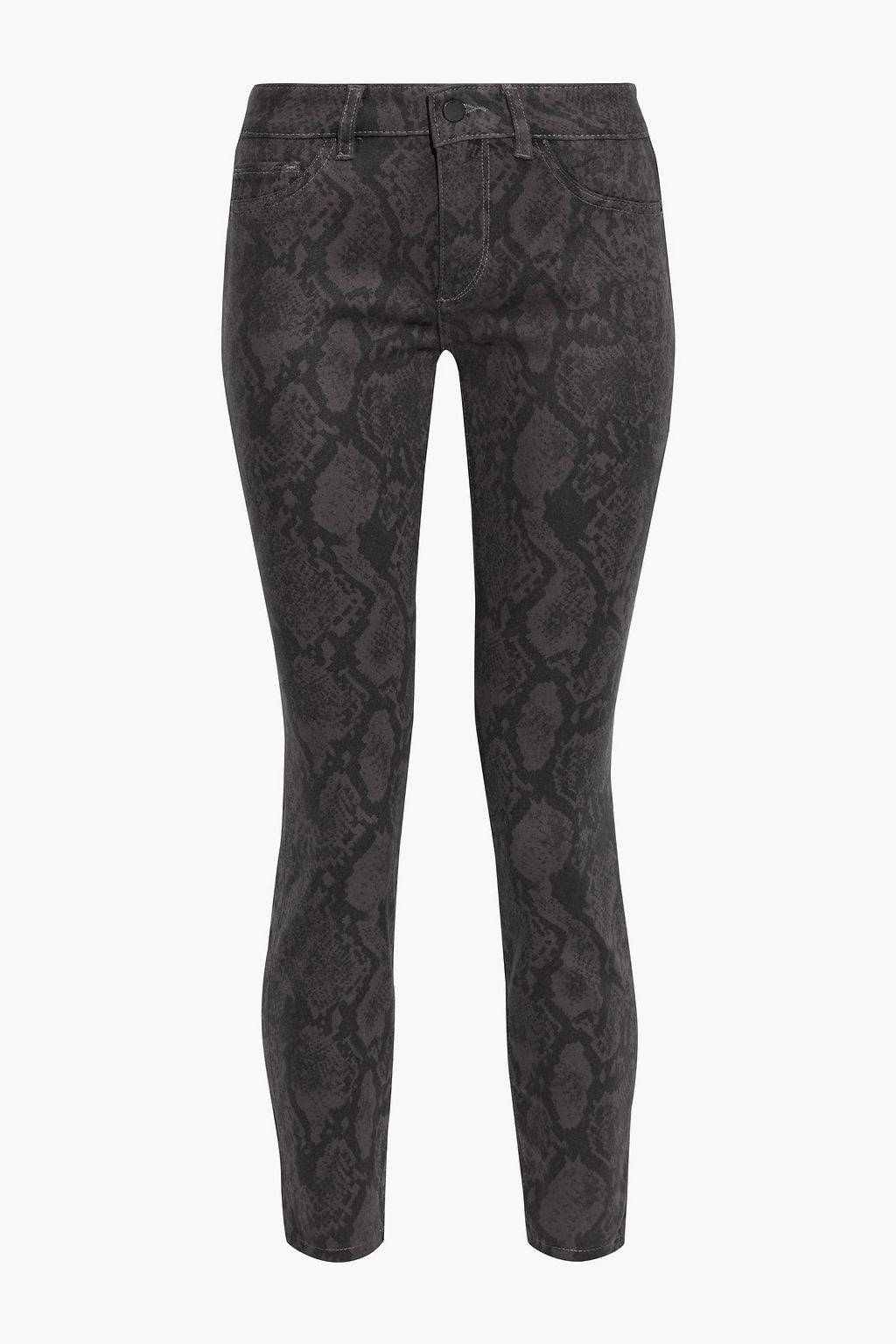 Dark gray Florence cropped snake-print 