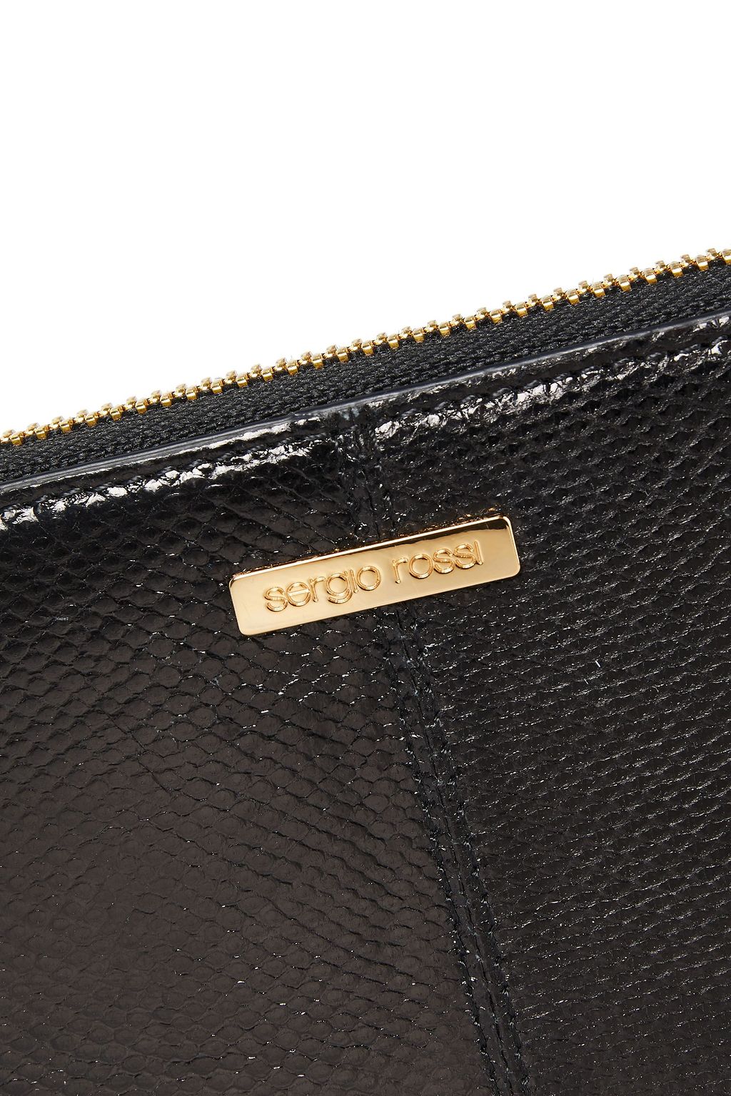 SERGIO ROSSI Pebbled-leather wallet