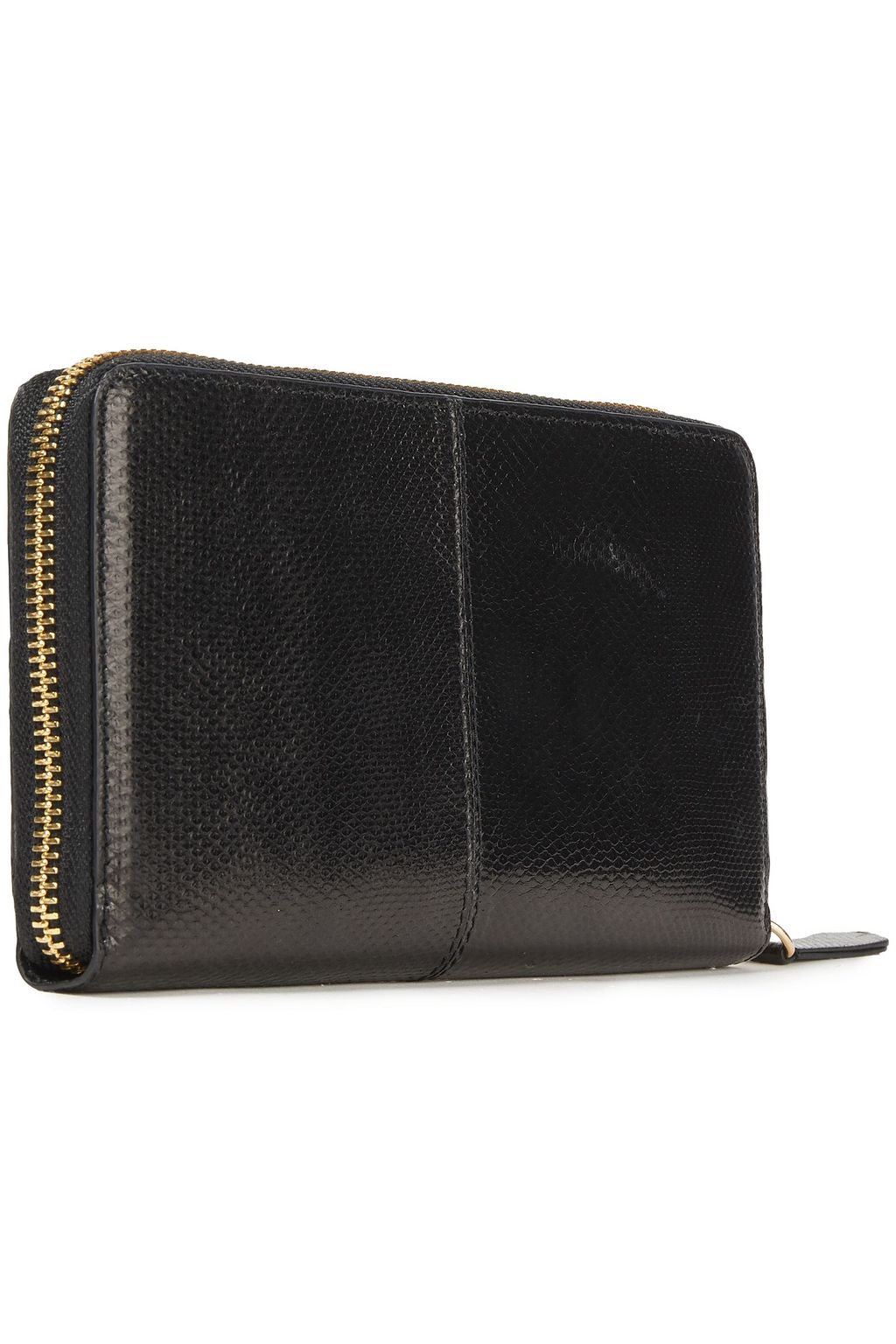 SERGIO ROSSI Pebbled-leather wallet