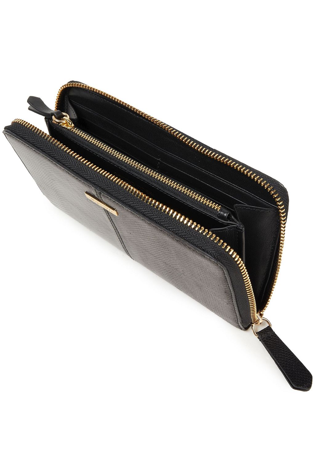SERGIO ROSSI Pebbled-leather wallet