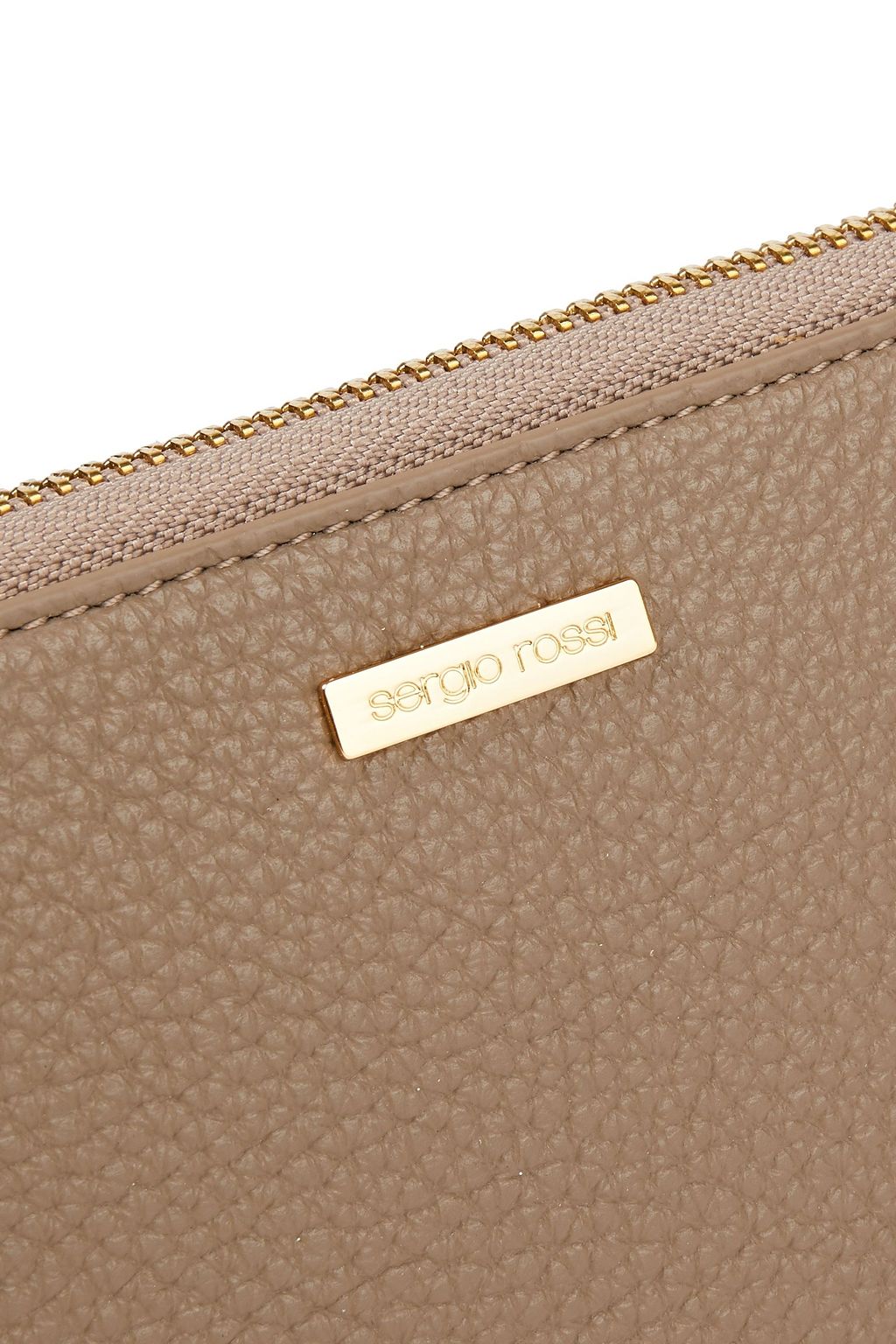 SERGIO ROSSI Pebbled-leather wallet
