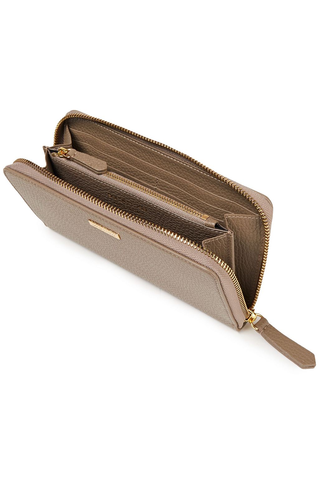 SERGIO ROSSI Pebbled-leather wallet
