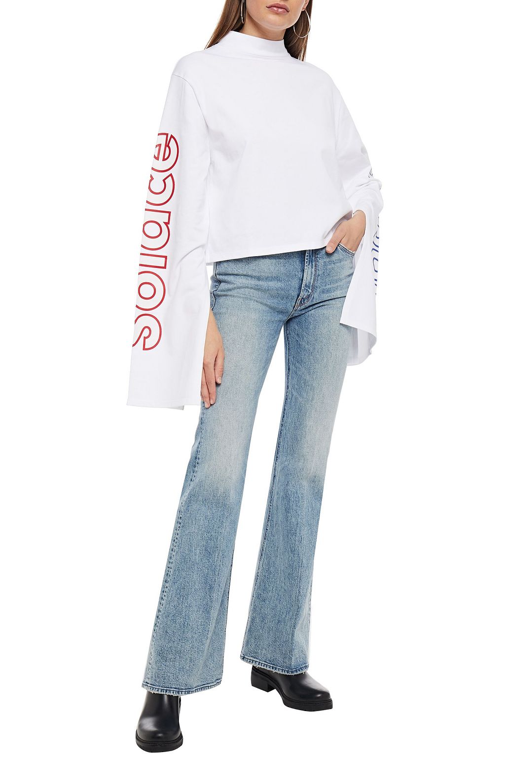 SOLACE LONDON Jacques printed cotton-jersey top