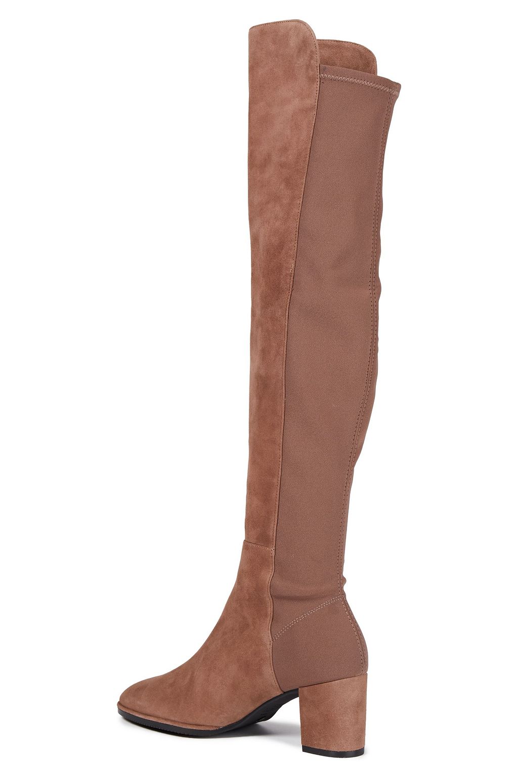 STUART WEITZMAN Harper suede and neoprene knee boots