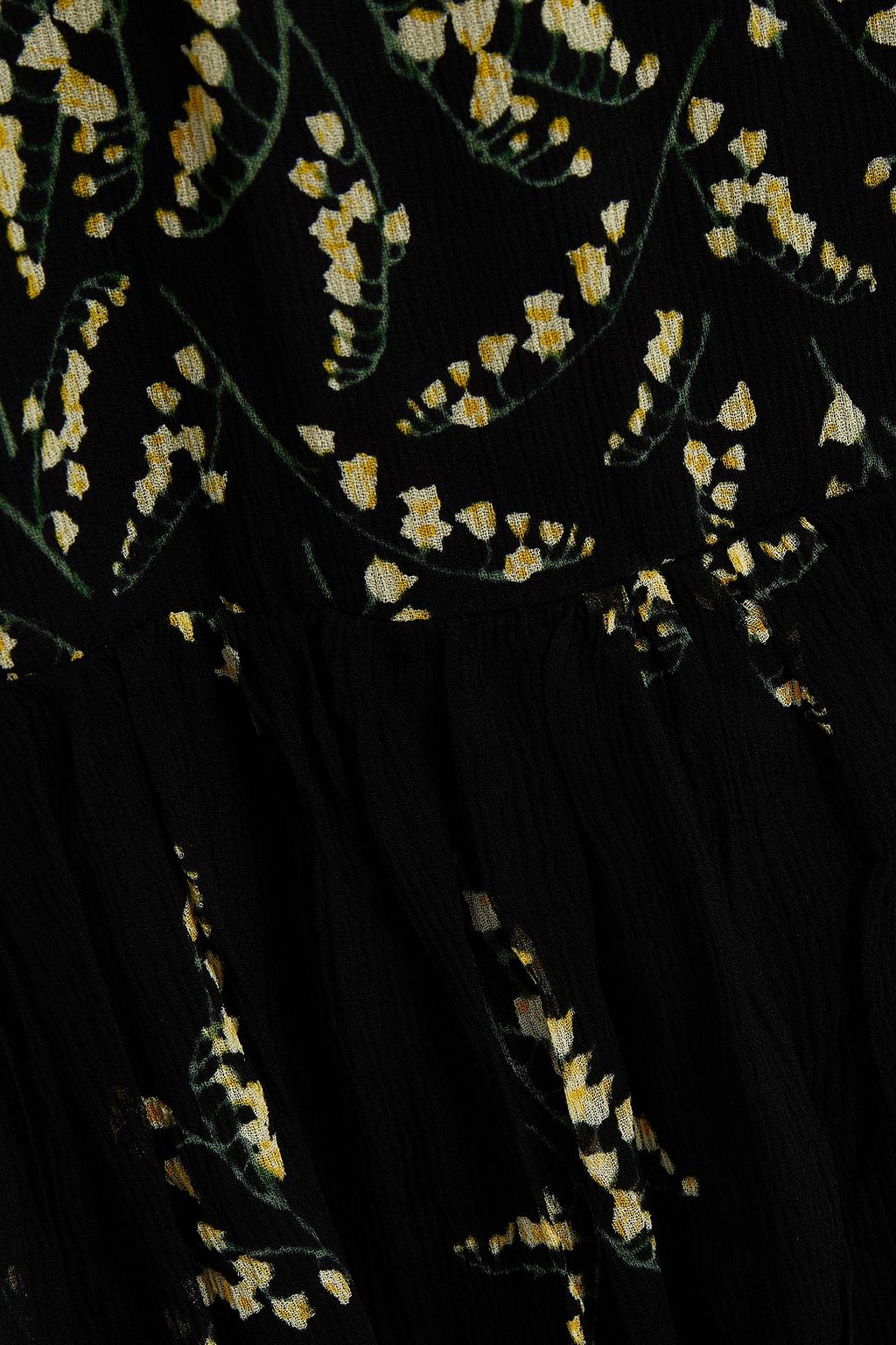 BA&SH Morris tiered floral-print crepon midi dress