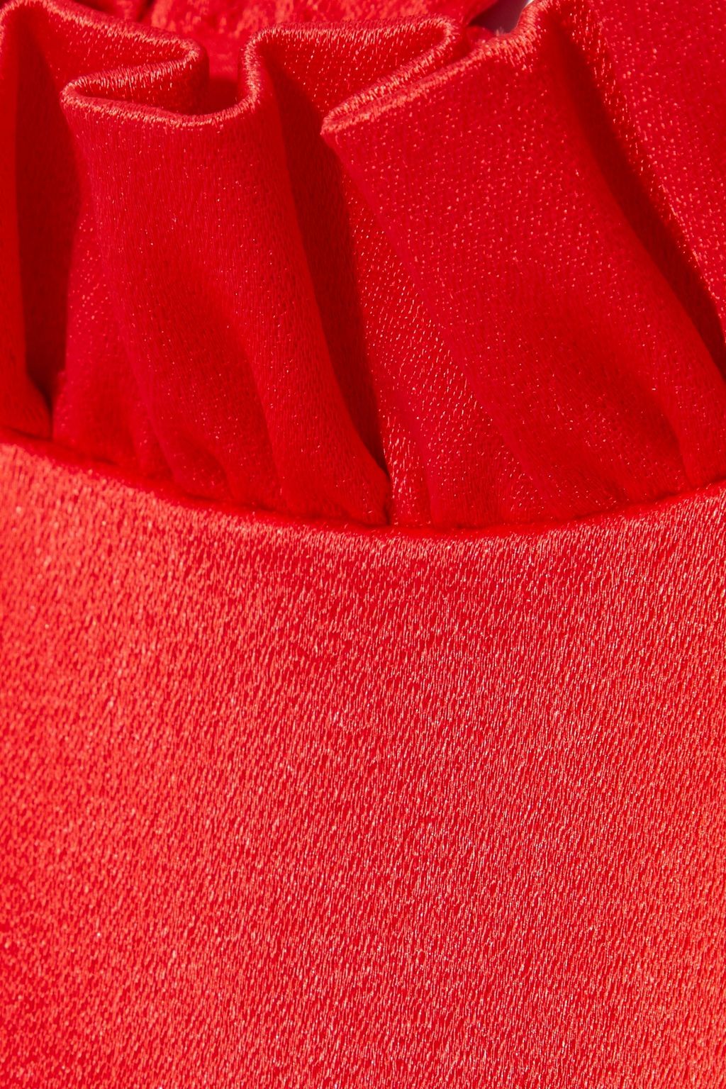 ALICE + OLIVIA Henrietta ruffle-trimmed satin-crepe top