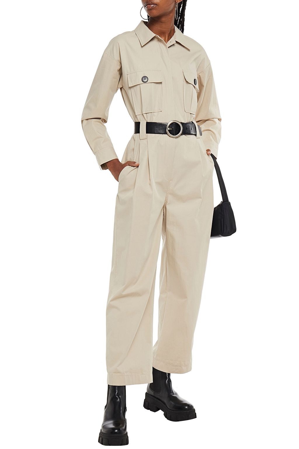 BA&SH Clothilde cotton-twill jumpsuit