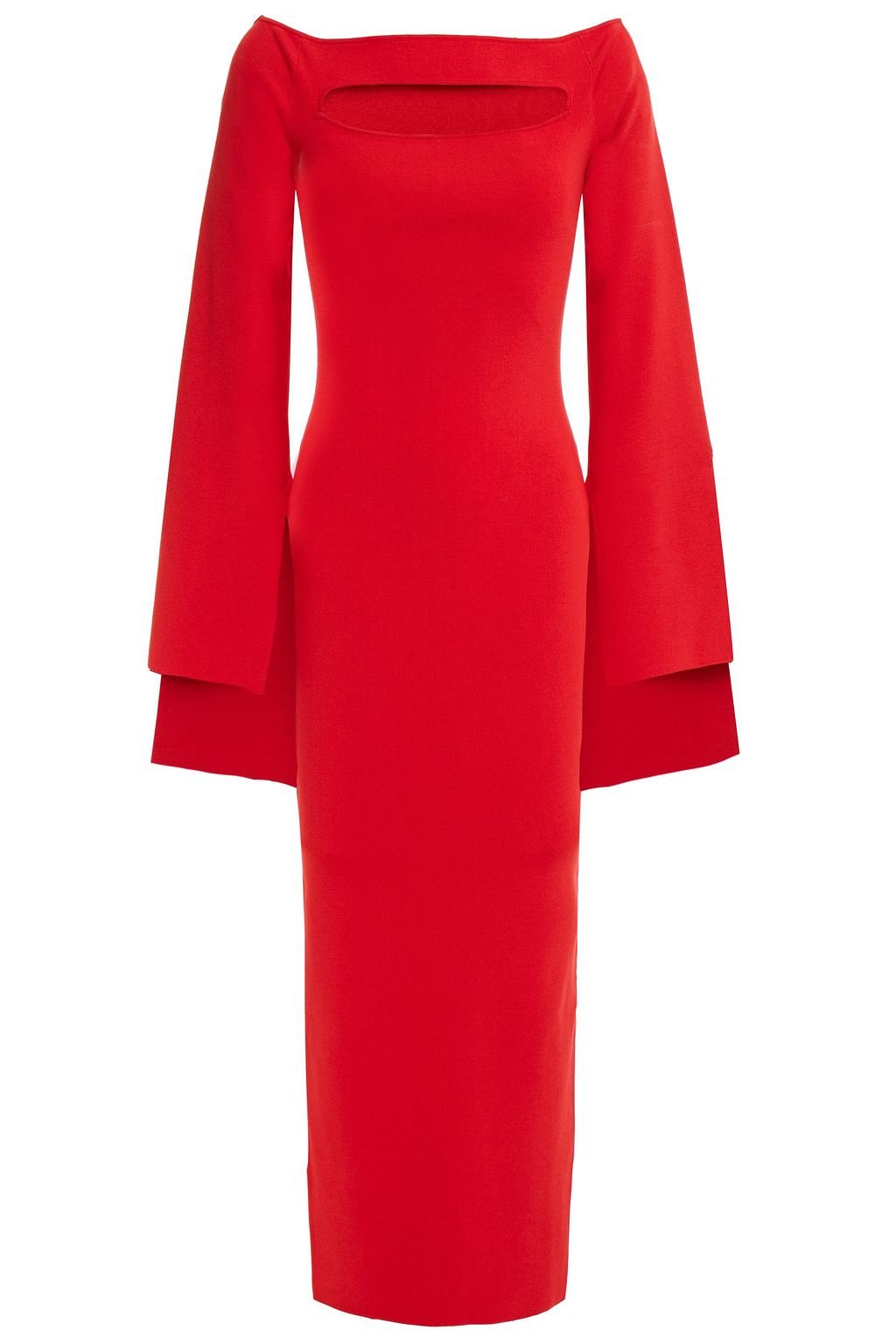 Red knit midi dress Clearance