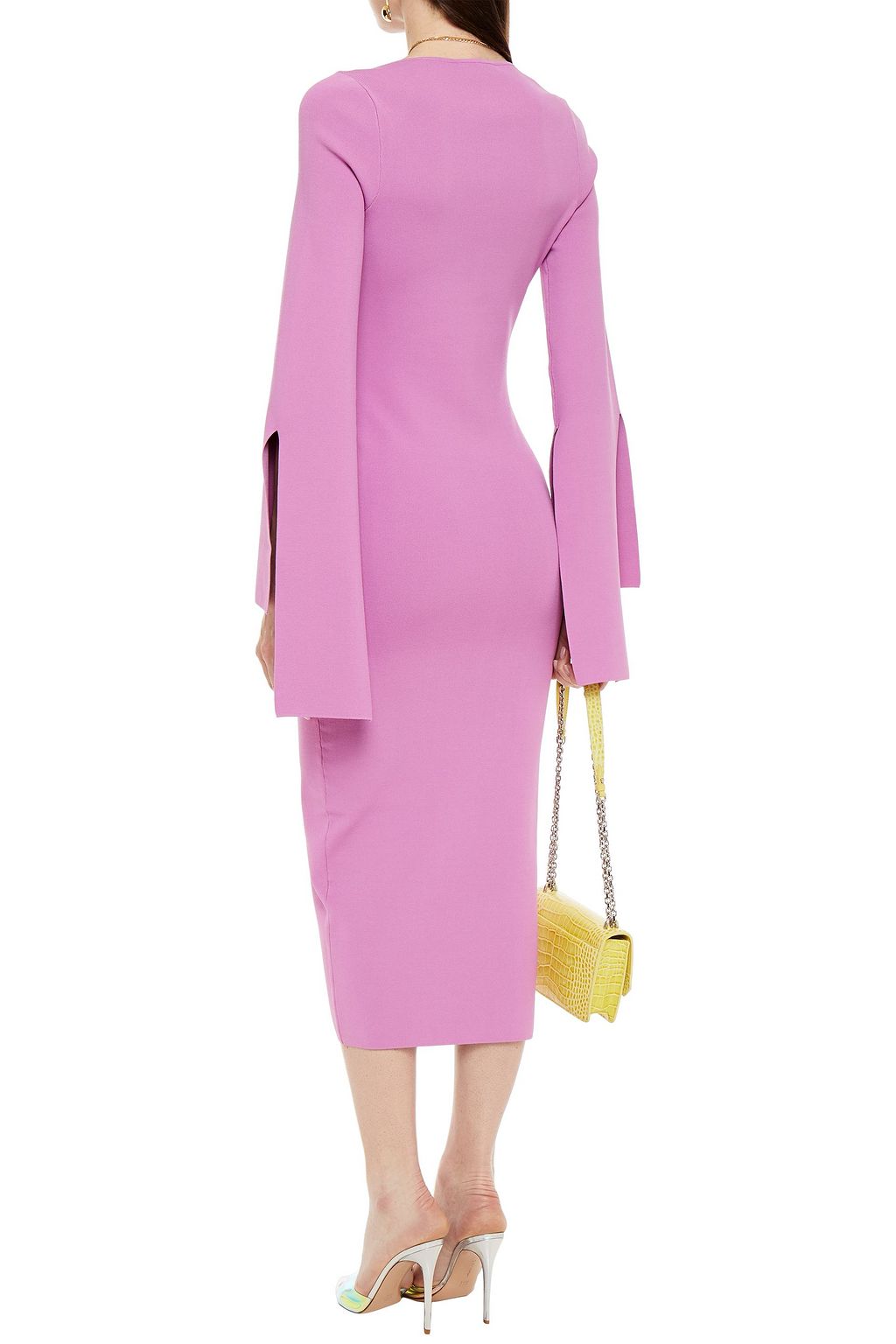 SOLACE LONDON Mila Midikleid aus Stretch-Strick | THE OUTNET