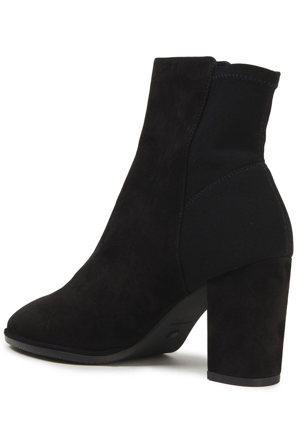 STUART WEITZMAN Harper neoprene-paneled suede ankle boots