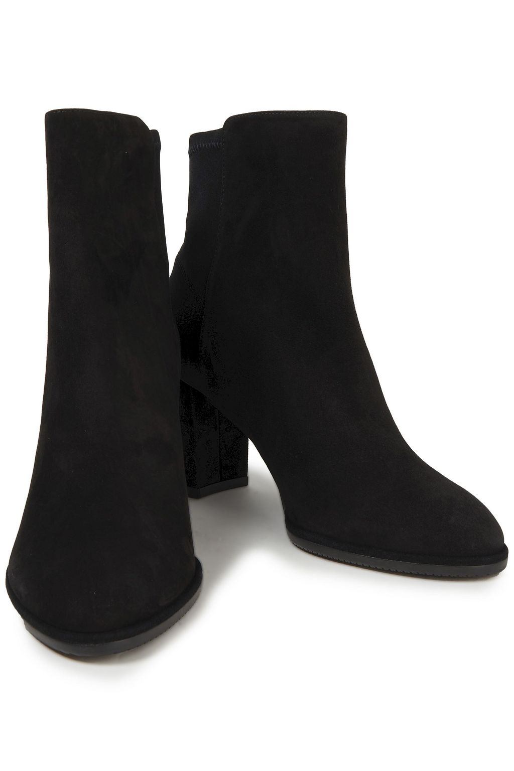 STUART WEITZMAN Harper neoprene-paneled suede ankle boots