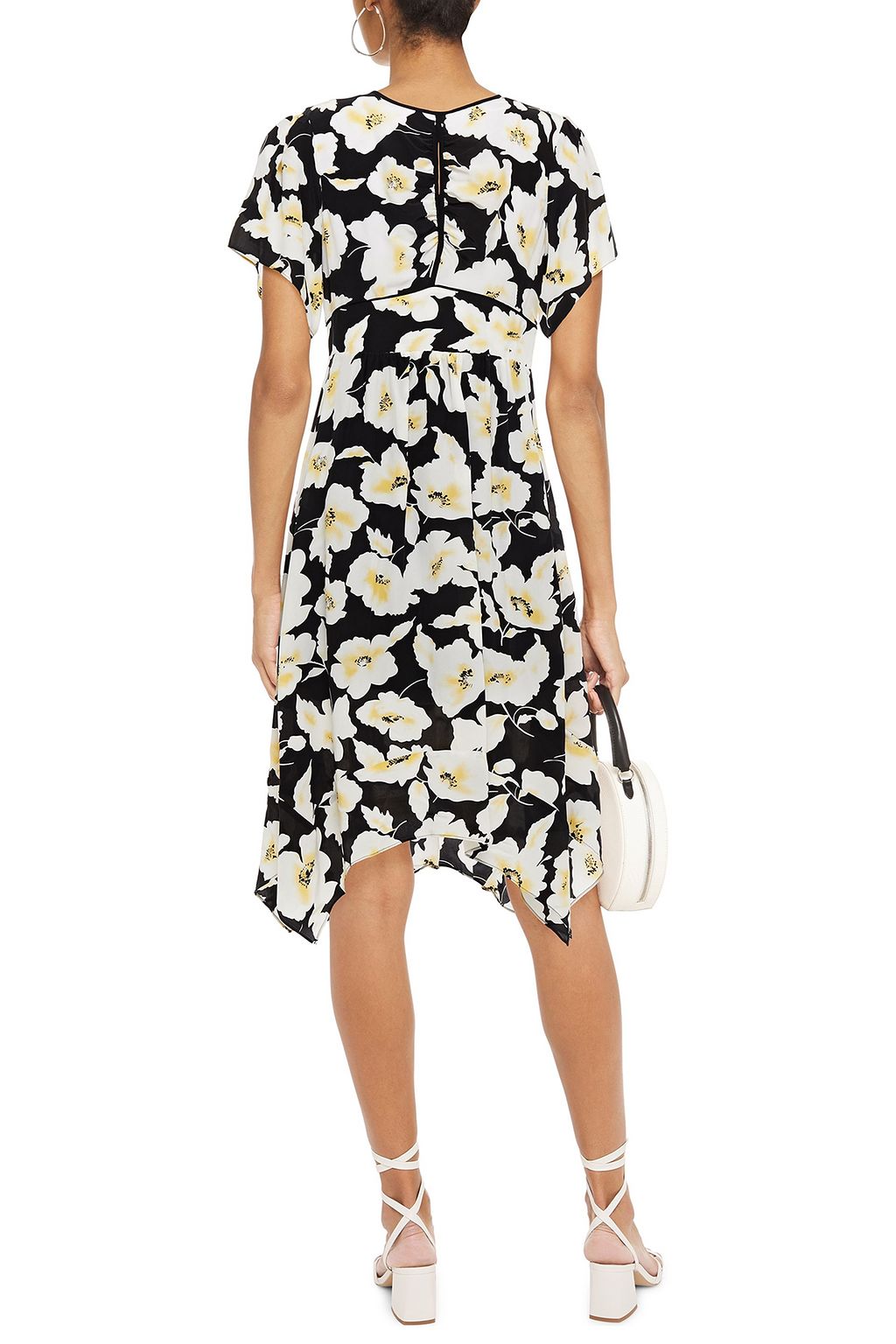 BA&SH Fairy shirred floral-print crepe midi dress