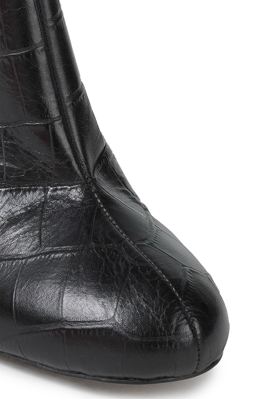 SOLACE LONDON Croc-effect leather mules