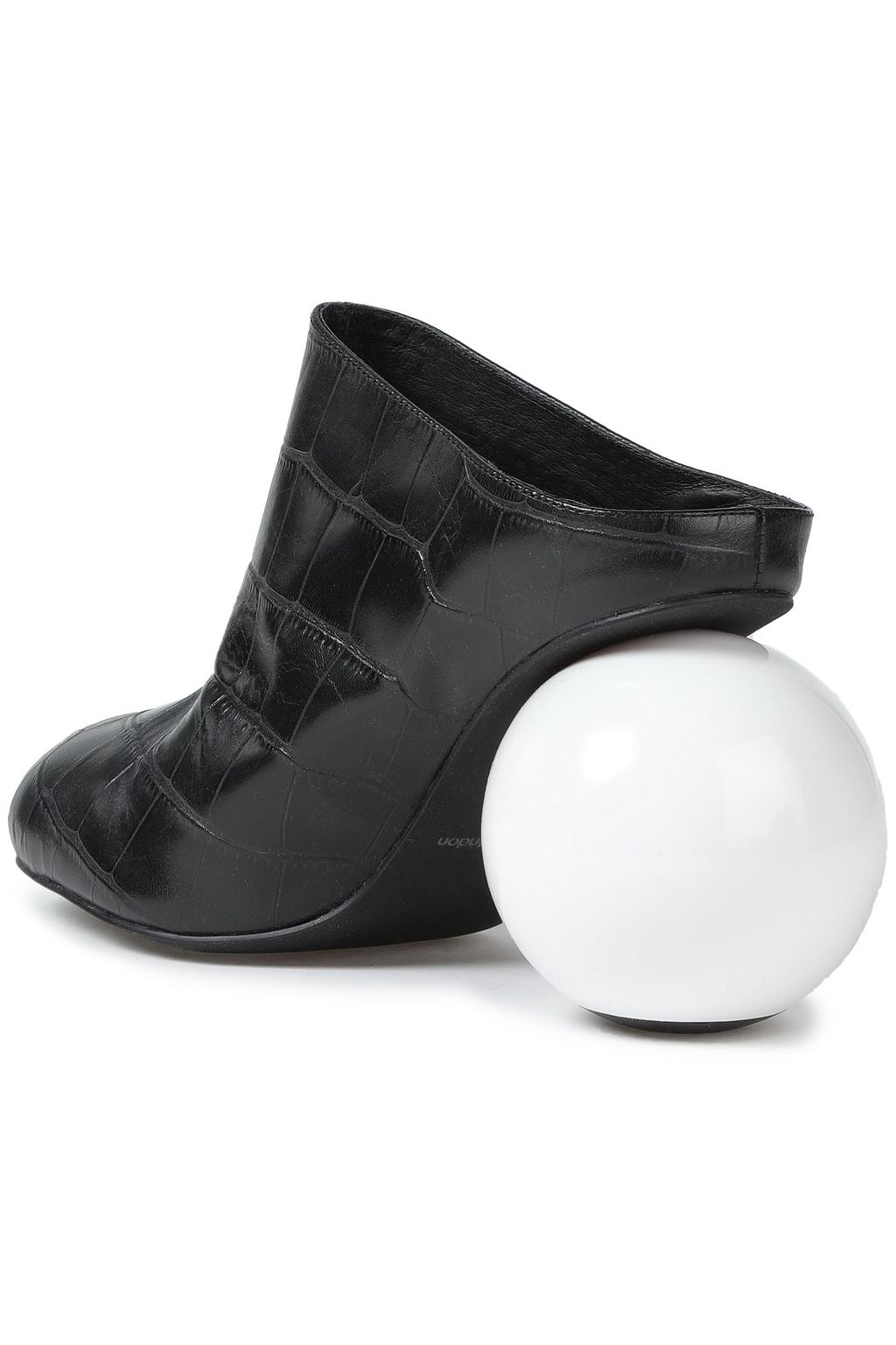SOLACE LONDON Croc-effect leather mules