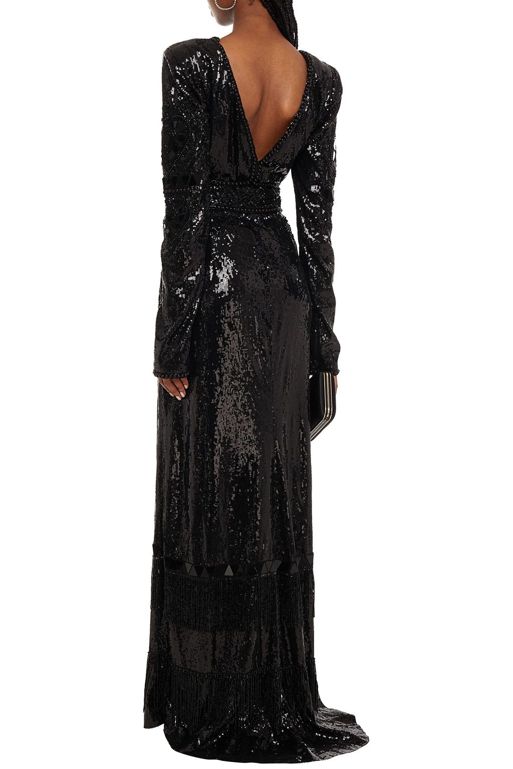 DUNDAS Sequined chiffon maxi skirt