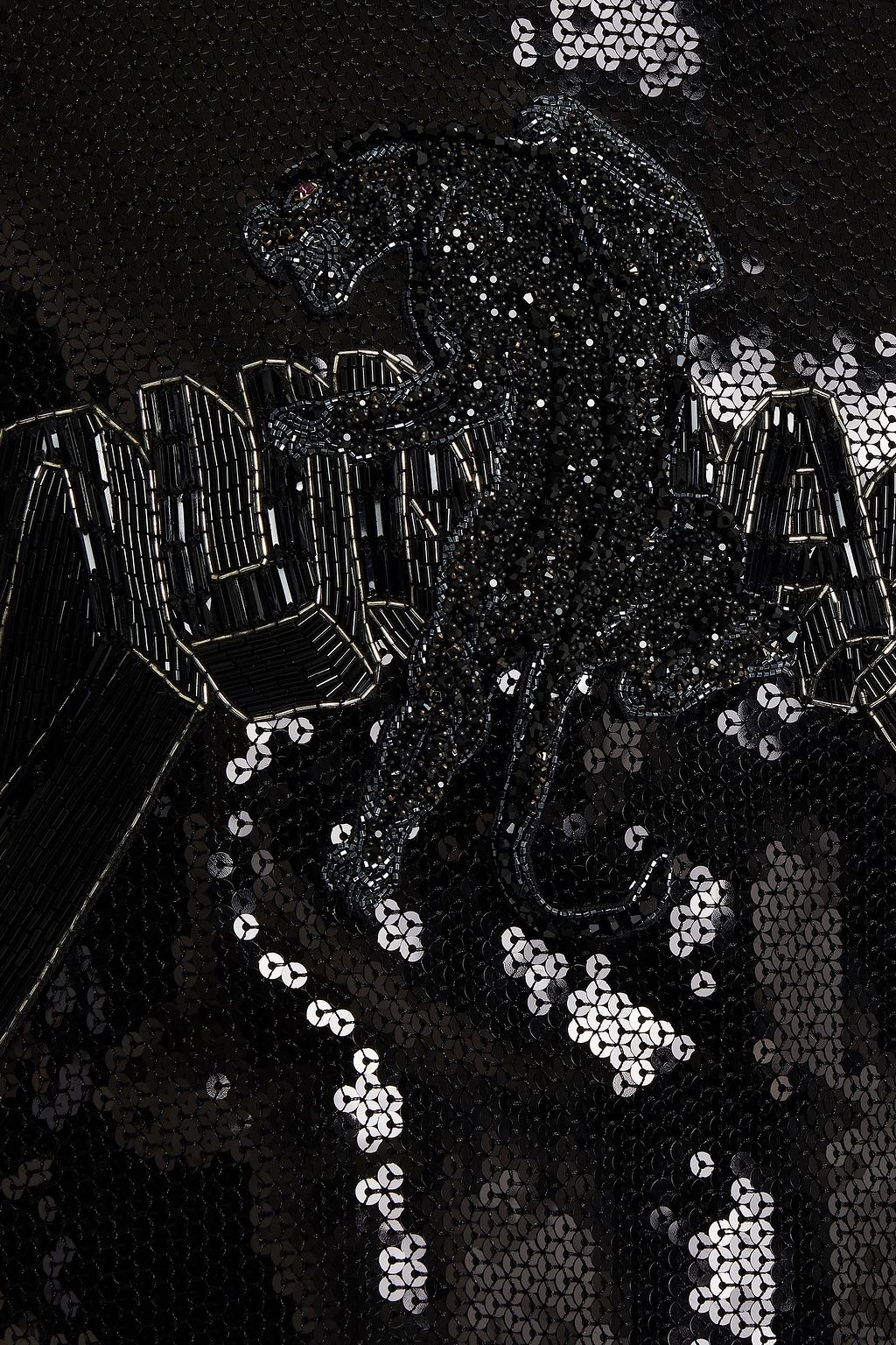 DUNDAS Embellished sequined French cotton-terry sweatshirt