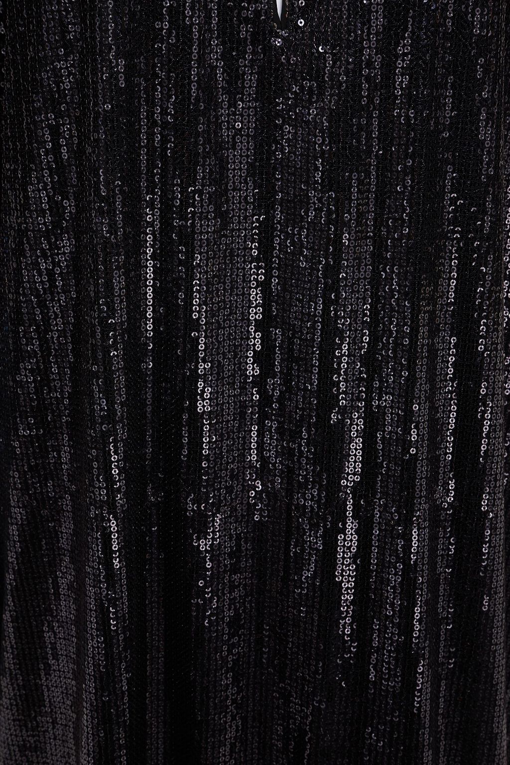 GANNI Asymmetric sequined tulle midi dress