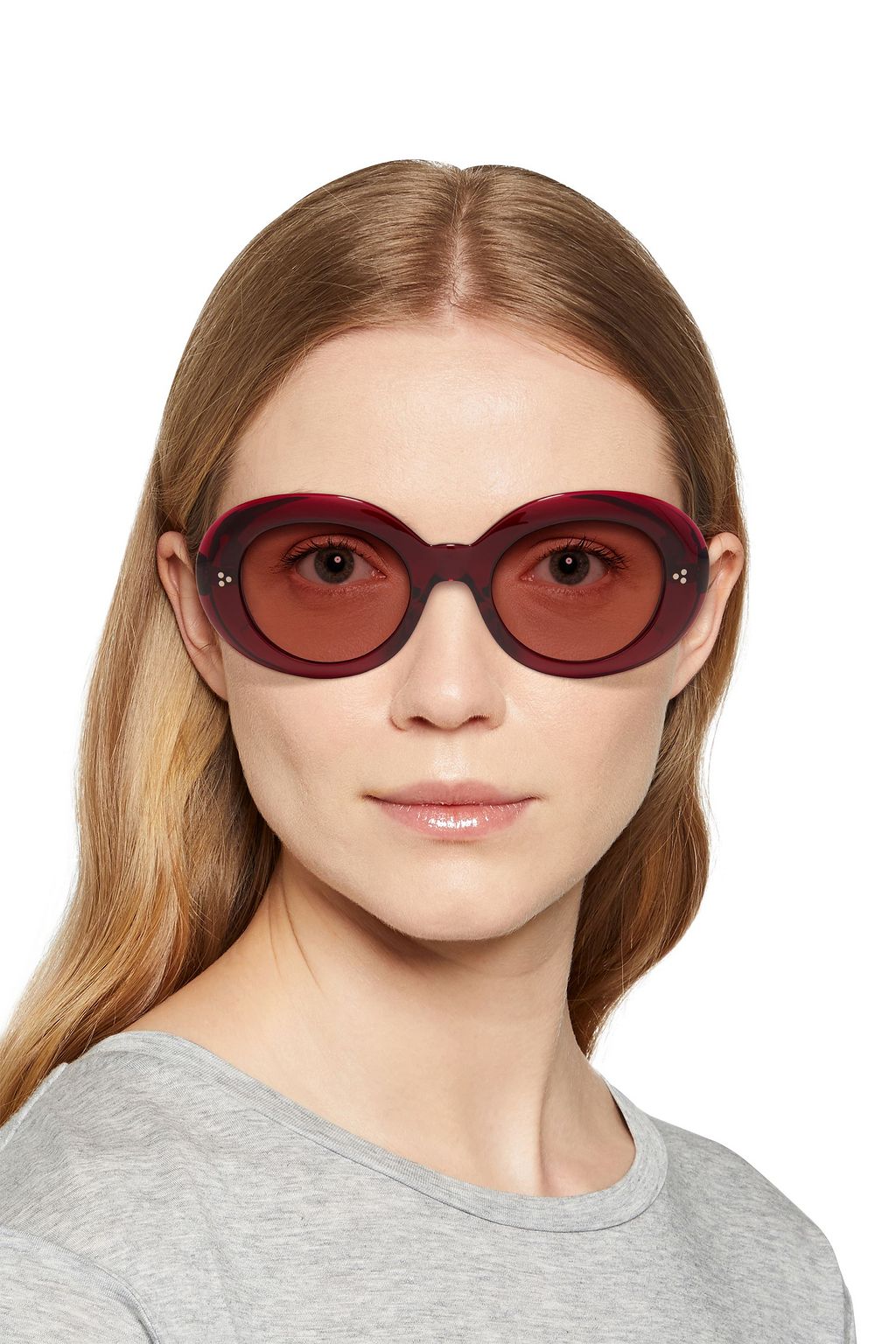 OLIVER PEOPLES Erissa oval-frame acetate sunglasses