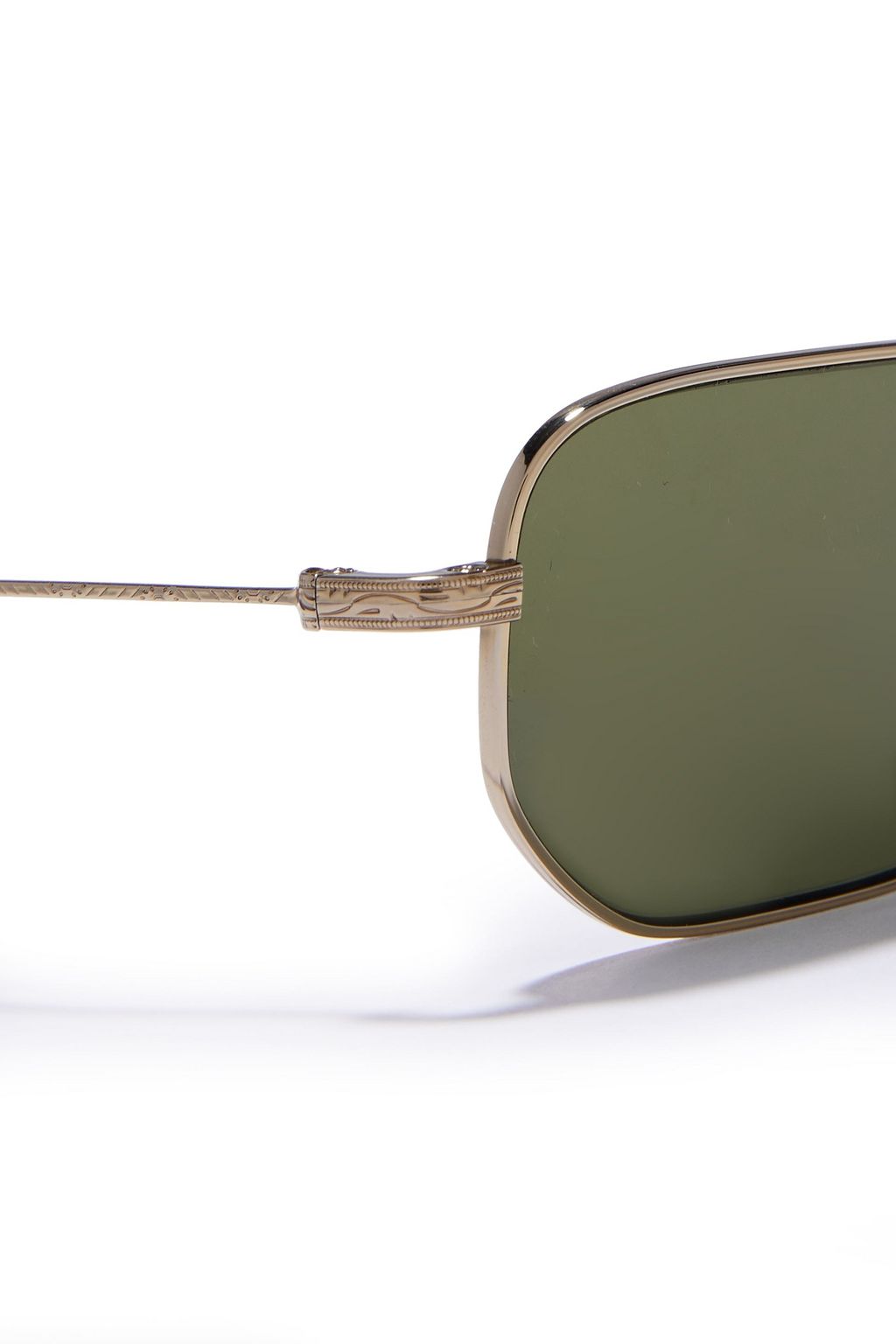 OLIVER PEOPLES Rectangle-frame gold-tone sunglasses