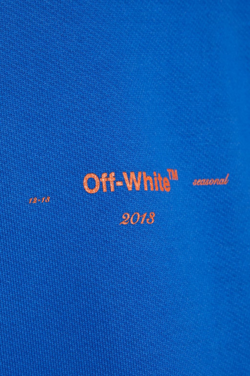 OFF-WHITE™ Cropped embellished printed French cotton-terry sweatshirt
